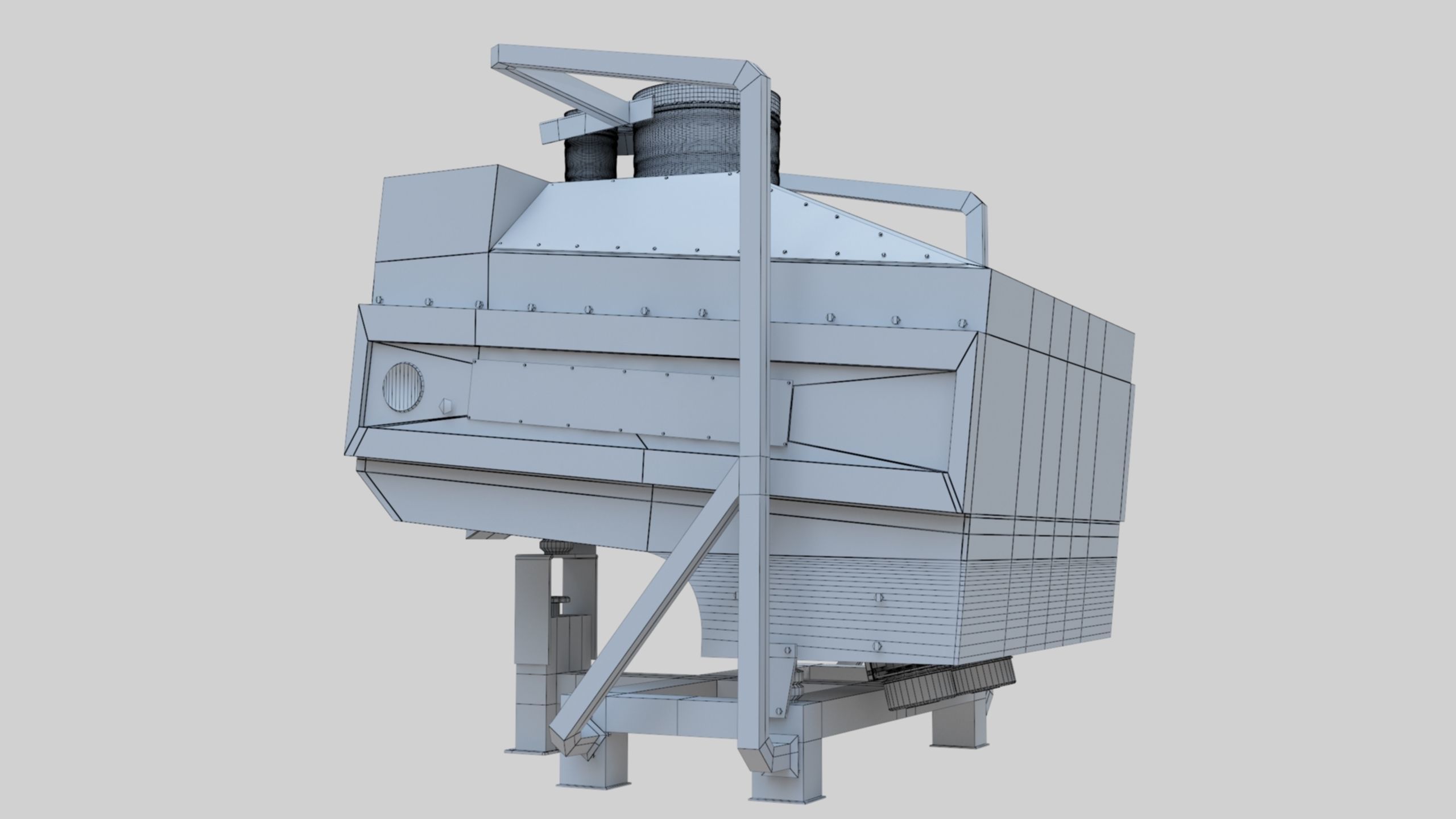 3D Stone Seperator Destroyer - Wheat Grain Flour Milling Machine Low-poly 3D model_90