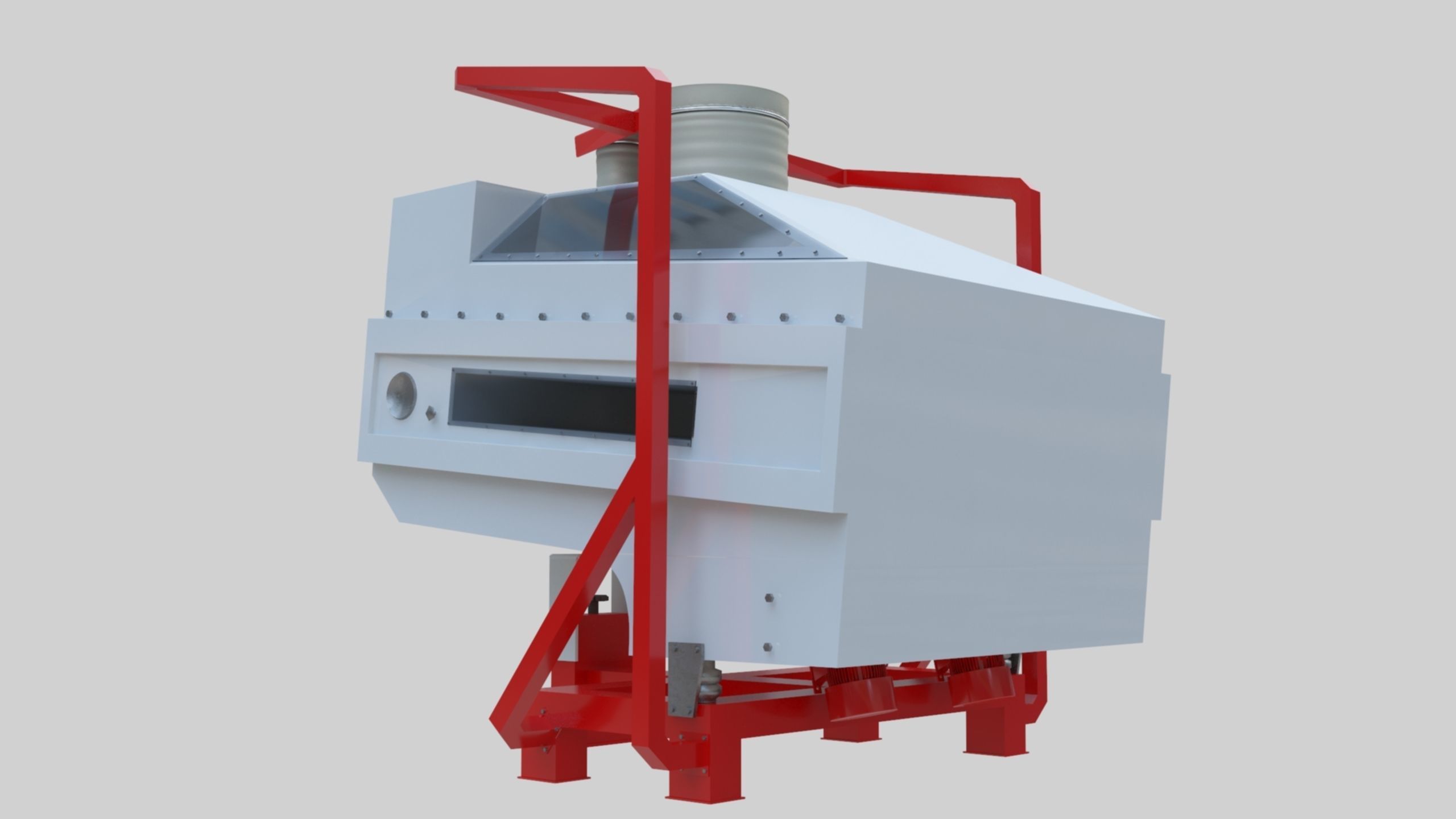 3D Stone Seperator Destroyer - Wheat Grain Flour Milling Machine Low-poly 3D model_62