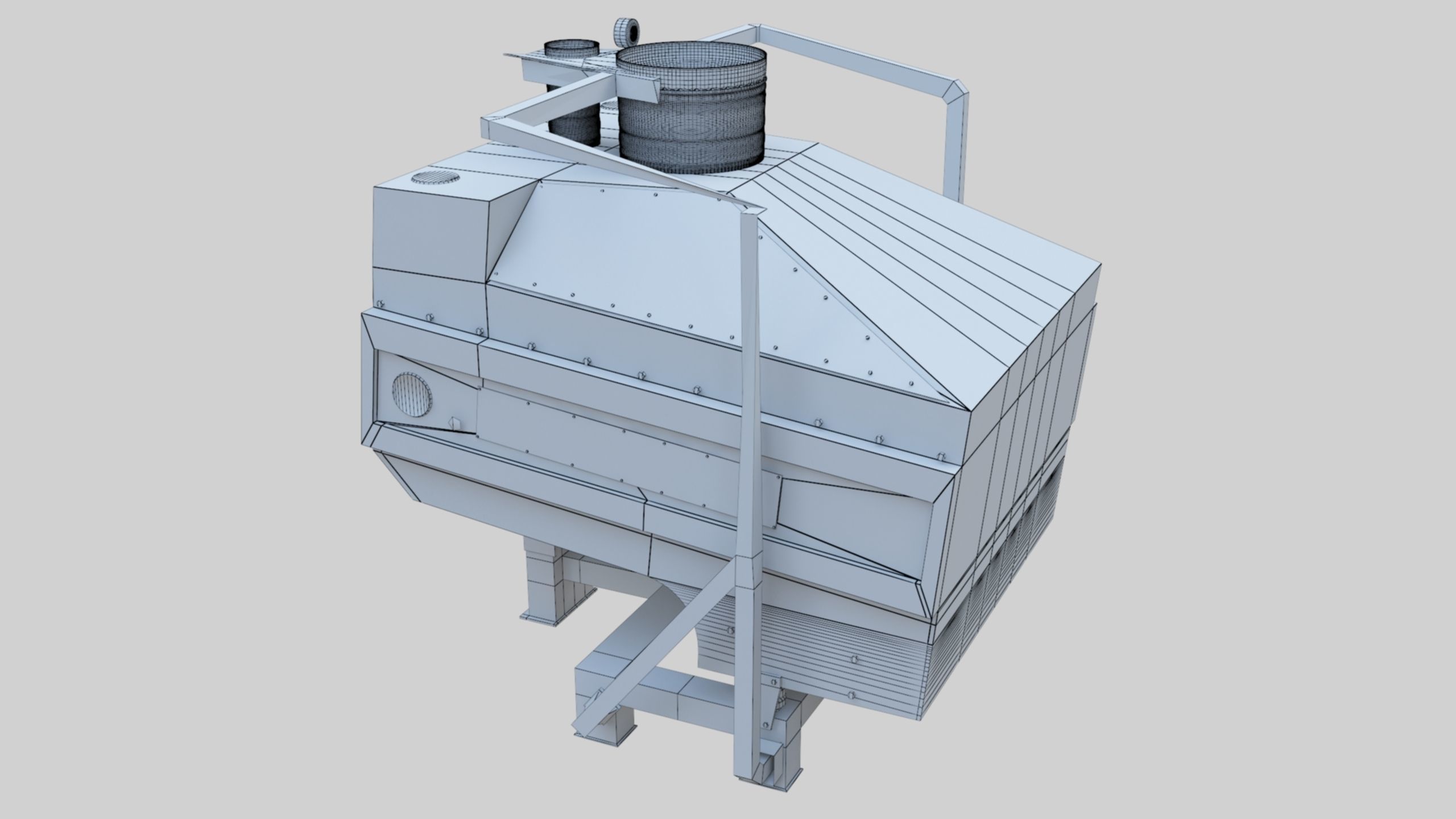 3D Stone Seperator Destroyer - Wheat Grain Flour Milling Machine Low-poly 3D model_118