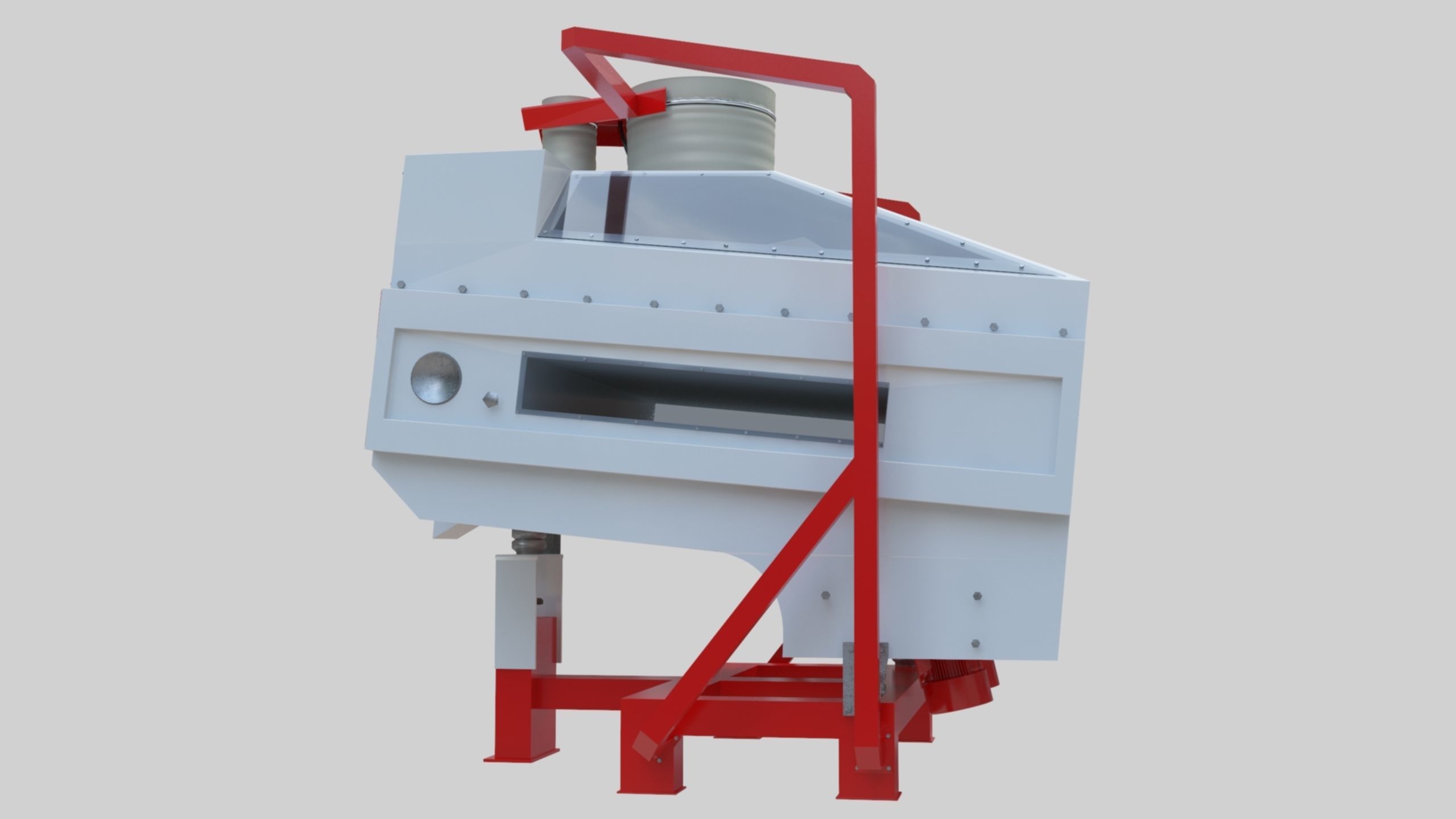 3D Stone Seperator Destroyer - Wheat Grain Flour Milling Machine Low-poly 3D model_65