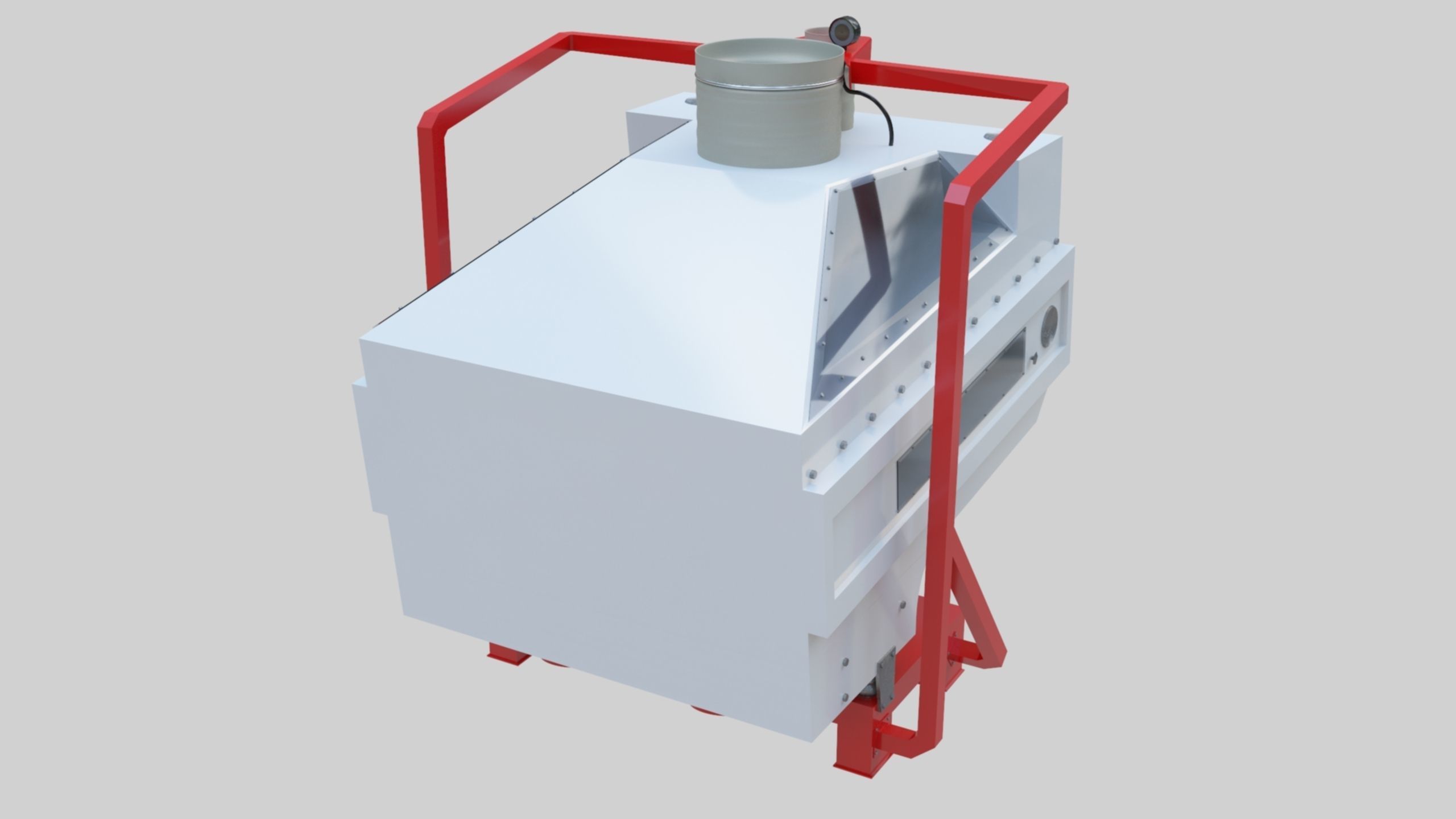 3D Stone Seperator Destroyer - Wheat Grain Flour Milling Machine Low-poly 3D model_37