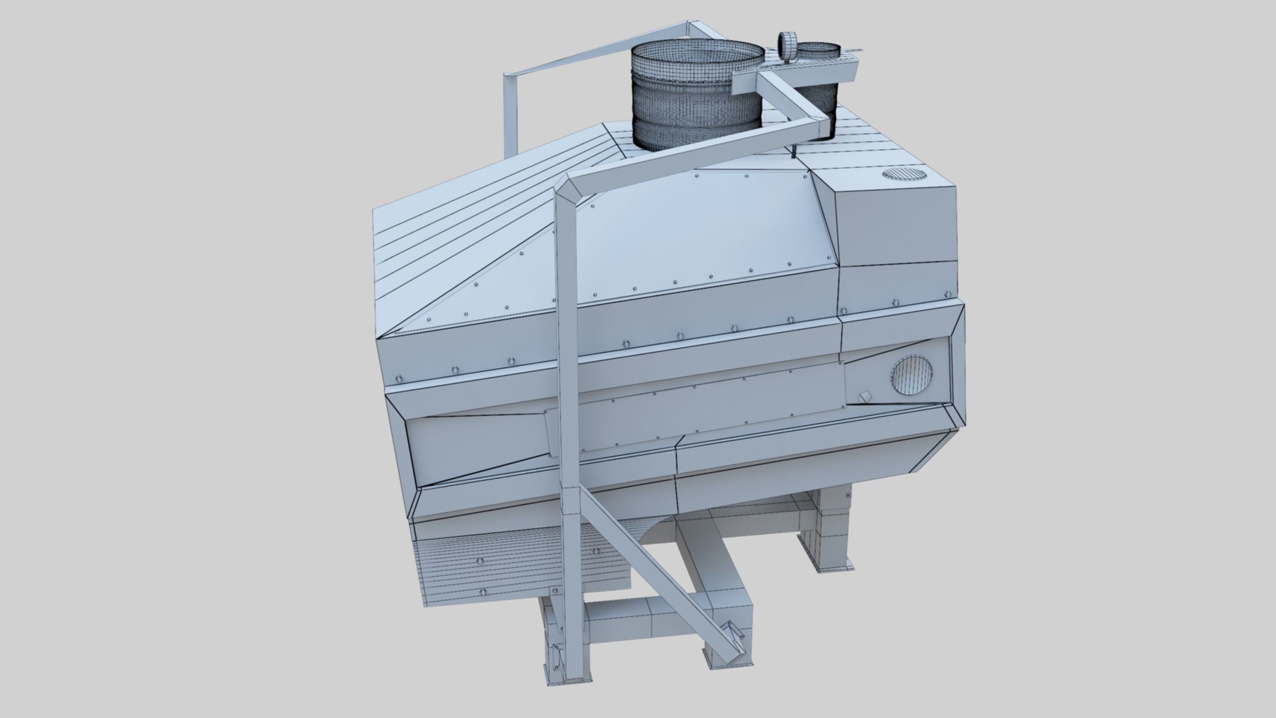 3D Stone Seperator Destroyer - Wheat Grain Flour Milling Machine Low-poly 3D model_101