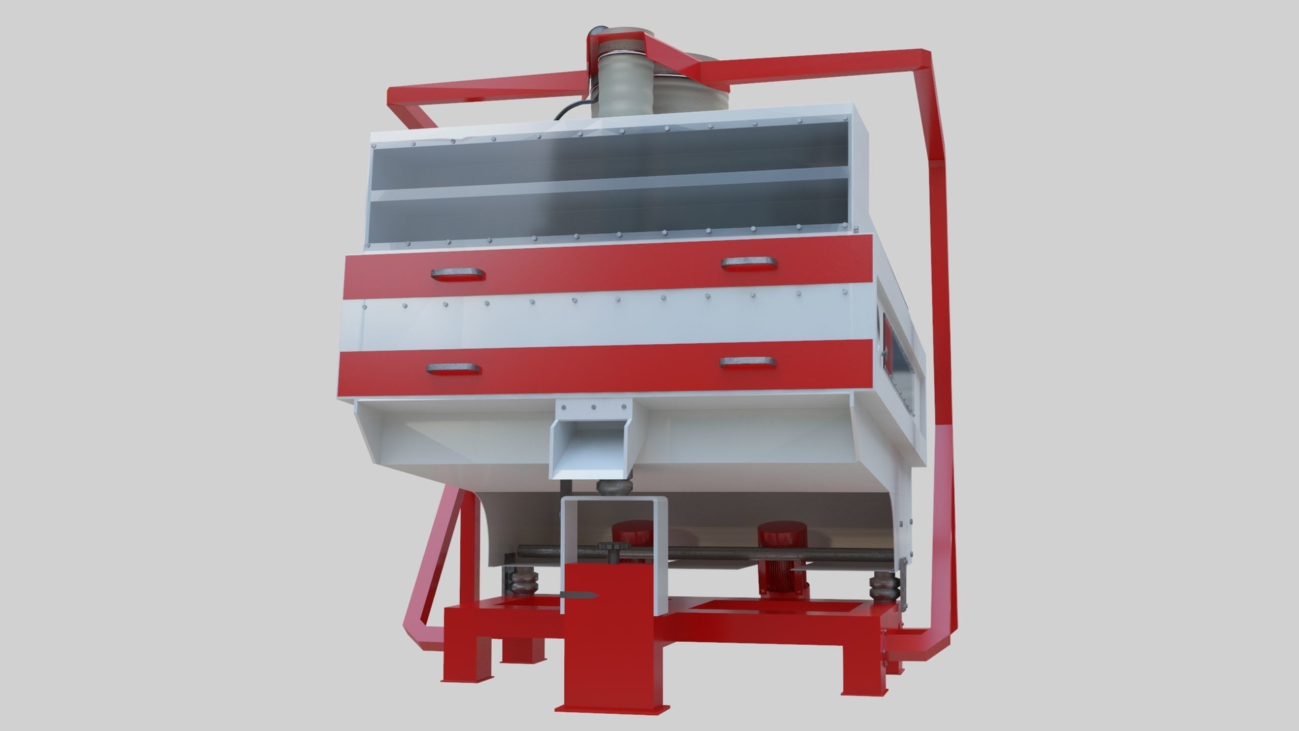 3D Stone Seperator Destroyer - Wheat Grain Flour Milling Machine Low-poly 3D model_61