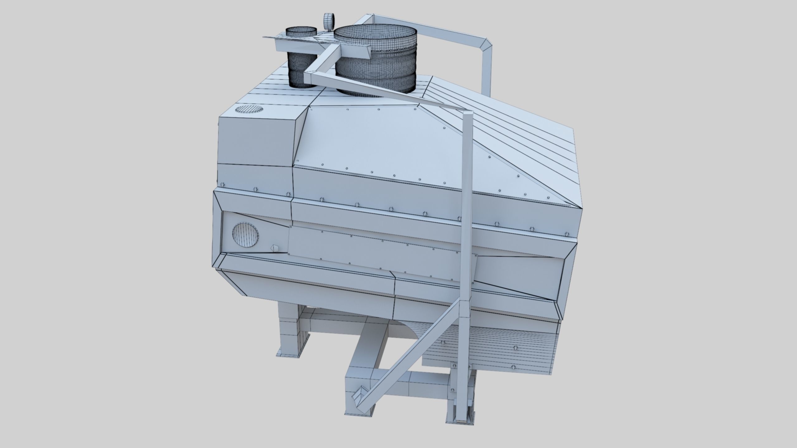 3D Stone Seperator Destroyer - Wheat Grain Flour Milling Machine Low-poly 3D model_117