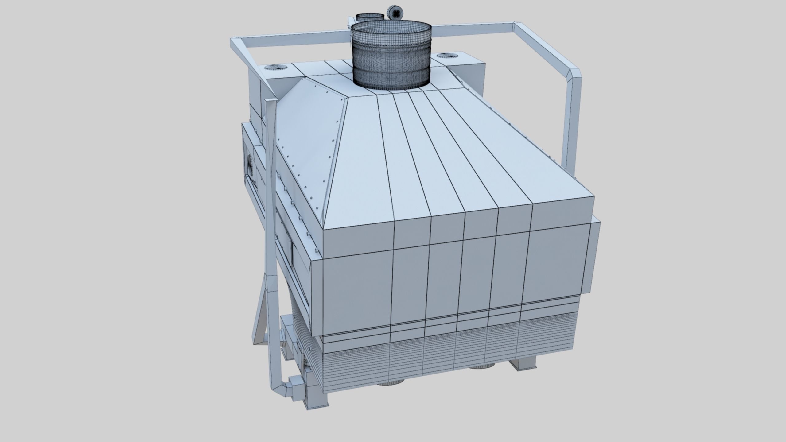 3D Stone Seperator Destroyer - Wheat Grain Flour Milling Machine Low-poly 3D model_124