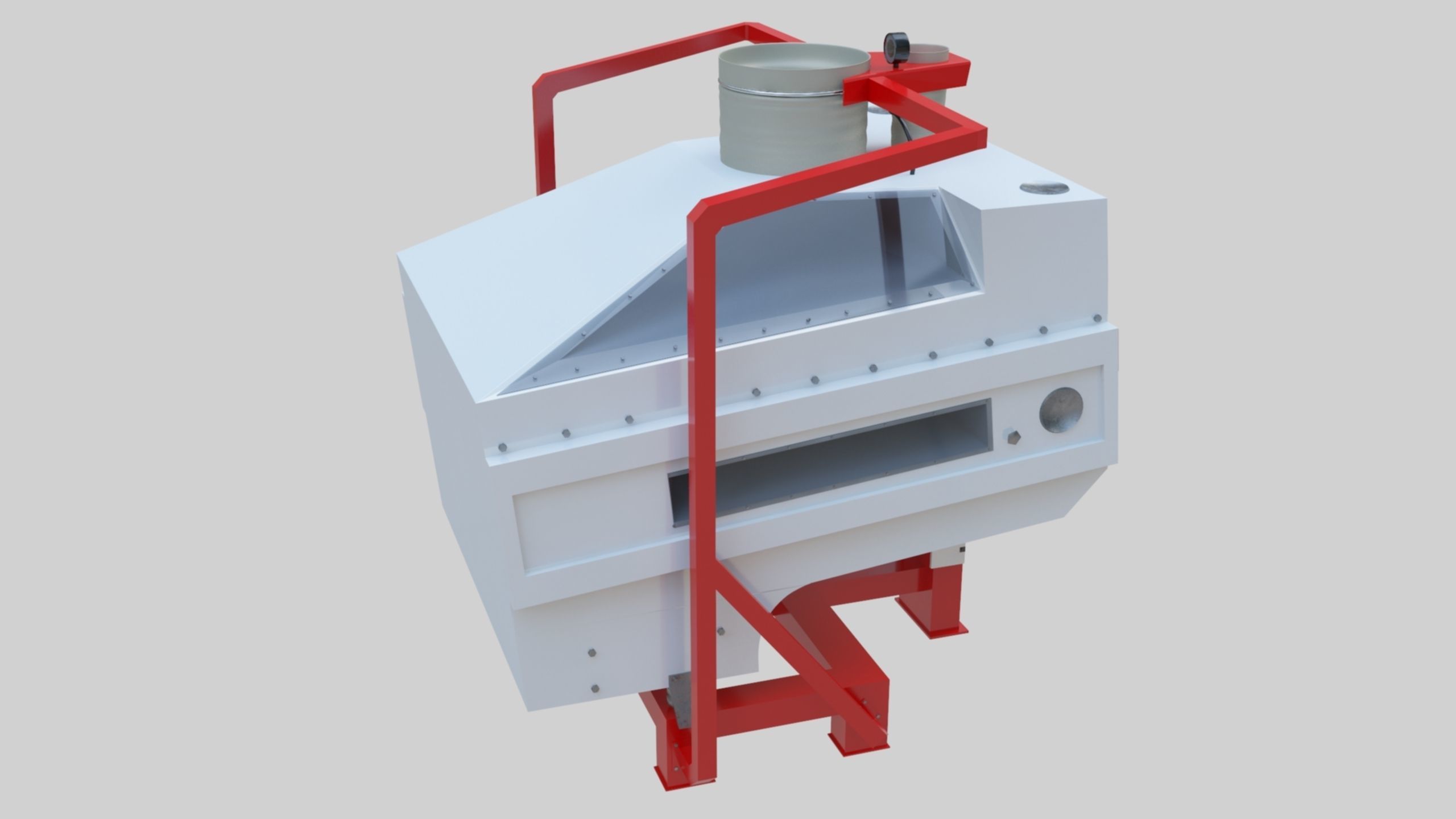 3D Stone Seperator Destroyer - Wheat Grain Flour Milling Machine Low-poly 3D model_26