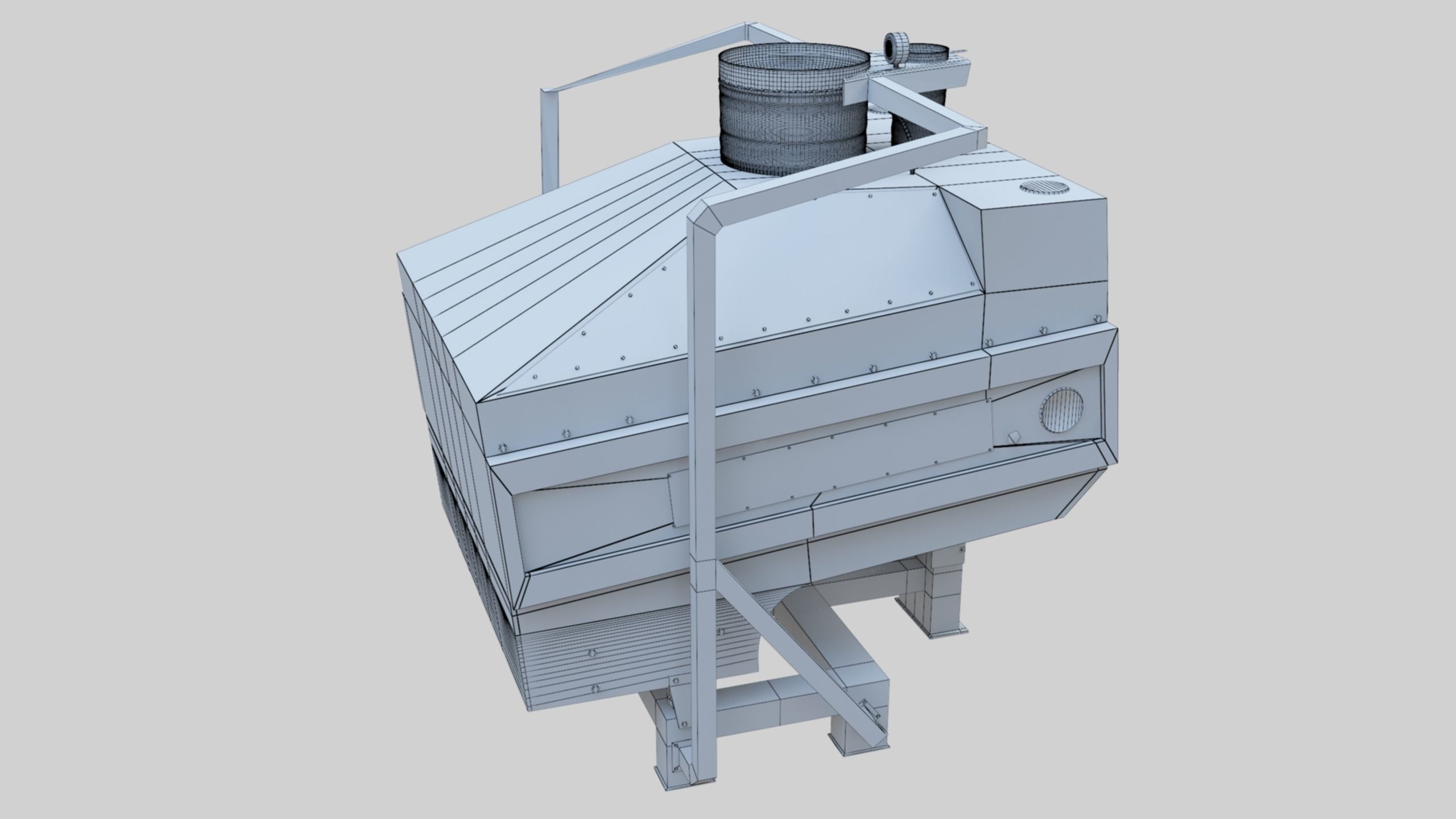 3D Stone Seperator Destroyer - Wheat Grain Flour Milling Machine Low-poly 3D model_105