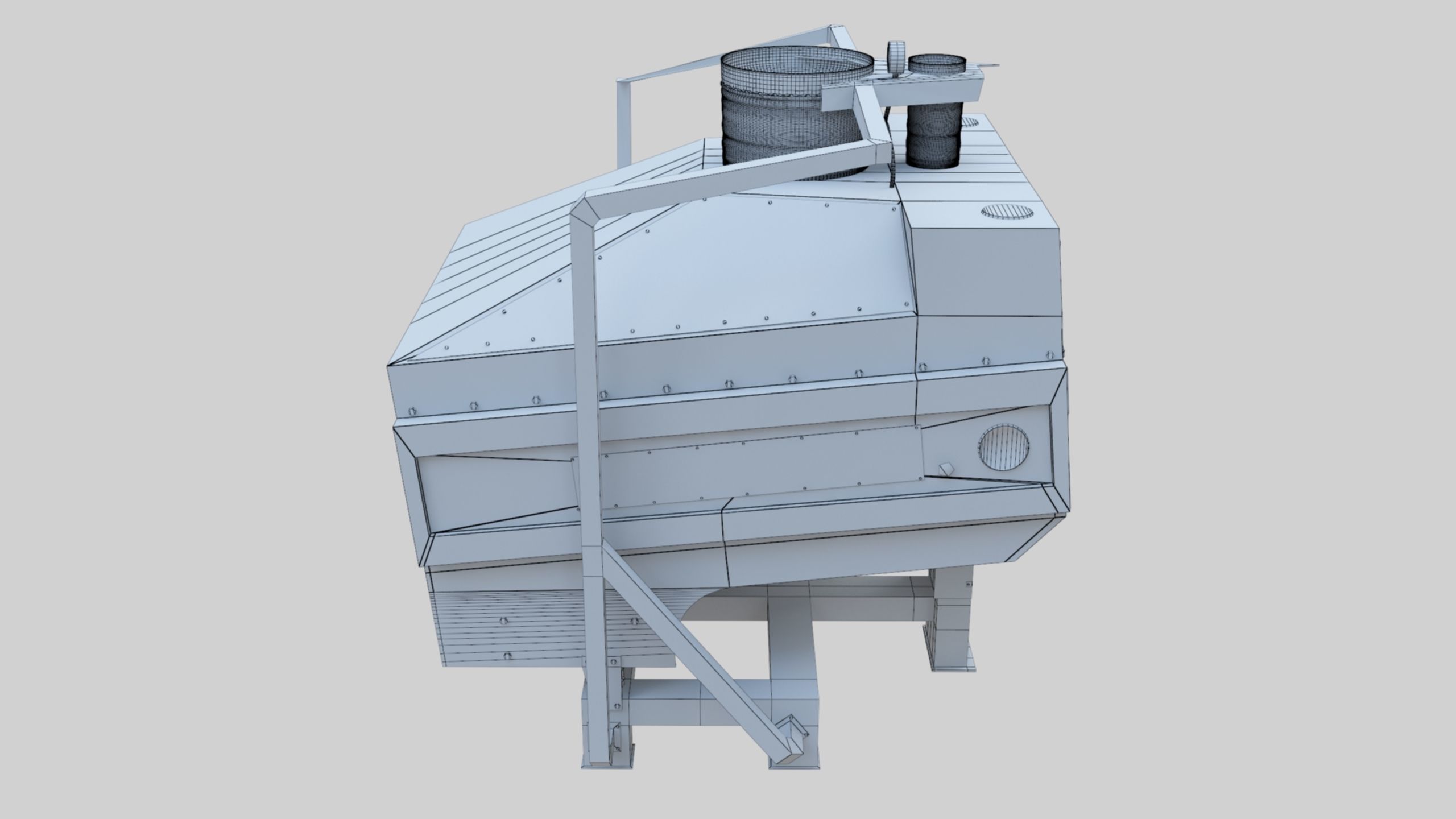 3D Stone Seperator Destroyer - Wheat Grain Flour Milling Machine Low-poly 3D model_110