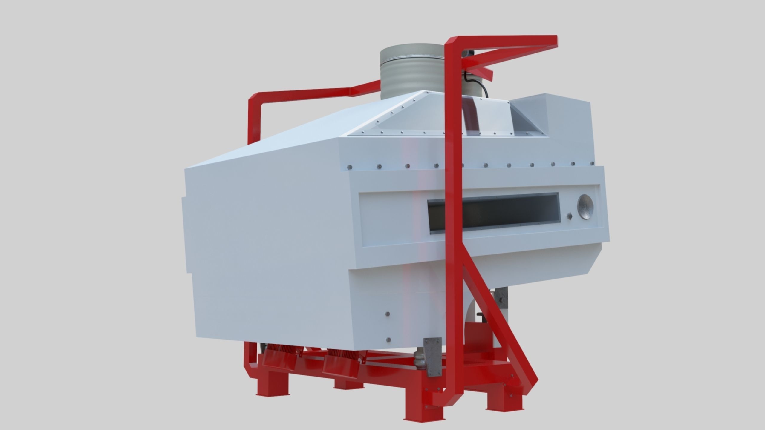 3D Stone Seperator Destroyer - Wheat Grain Flour Milling Machine Low-poly 3D model_46