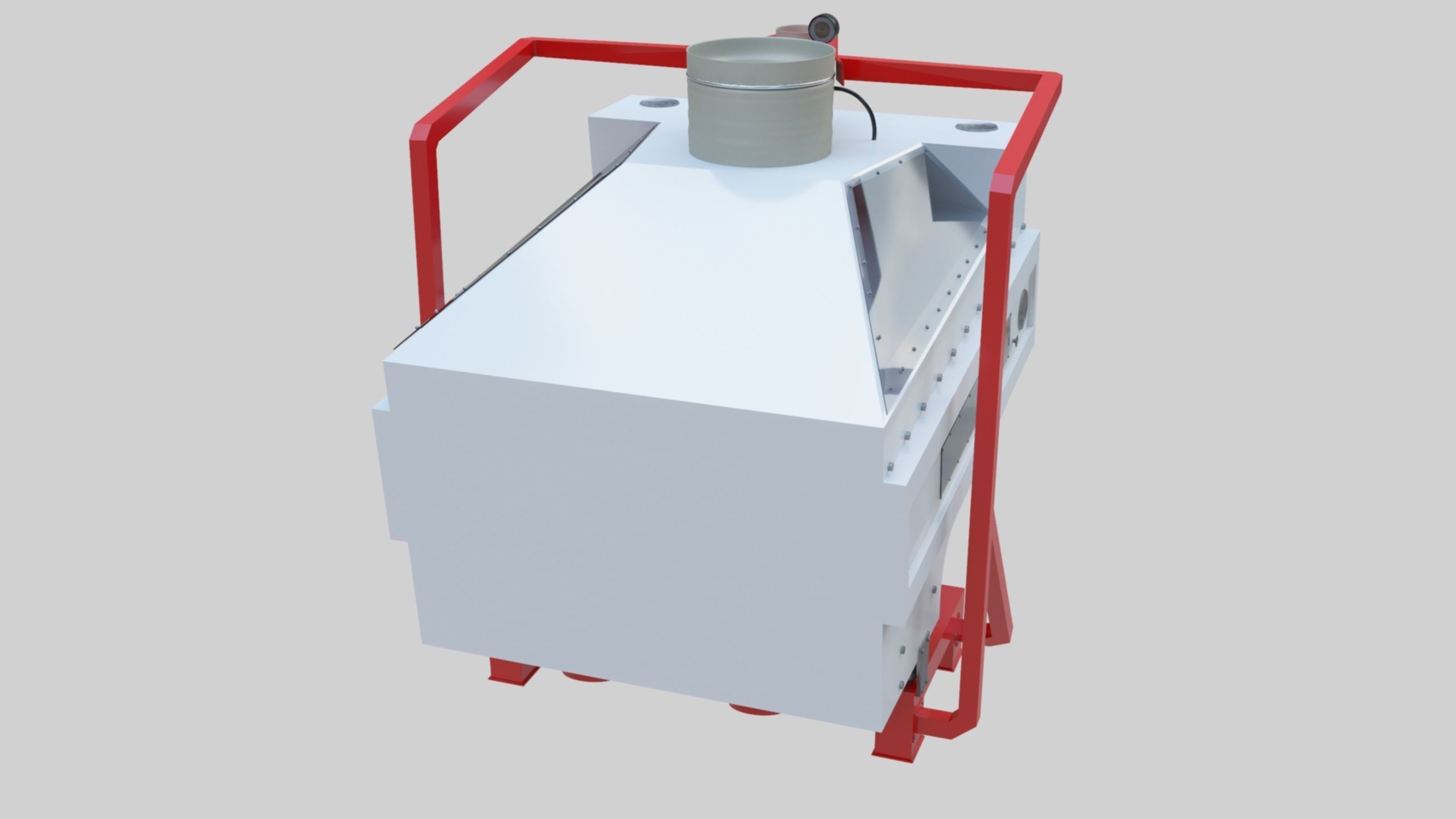 3D Stone Seperator Destroyer - Wheat Grain Flour Milling Machine Low-poly 3D model_36