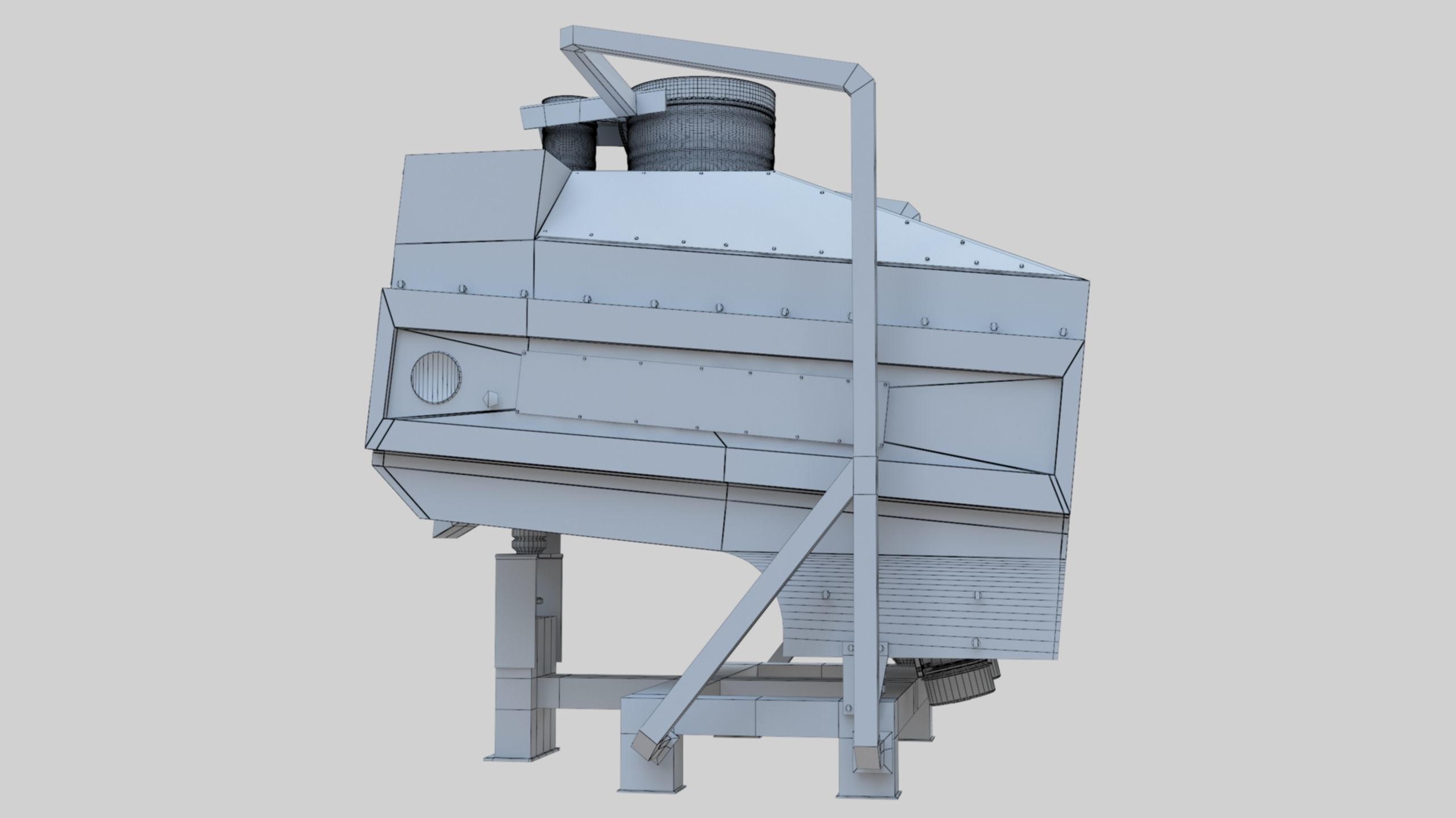 3D Stone Seperator Destroyer - Wheat Grain Flour Milling Machine Low-poly 3D model_15