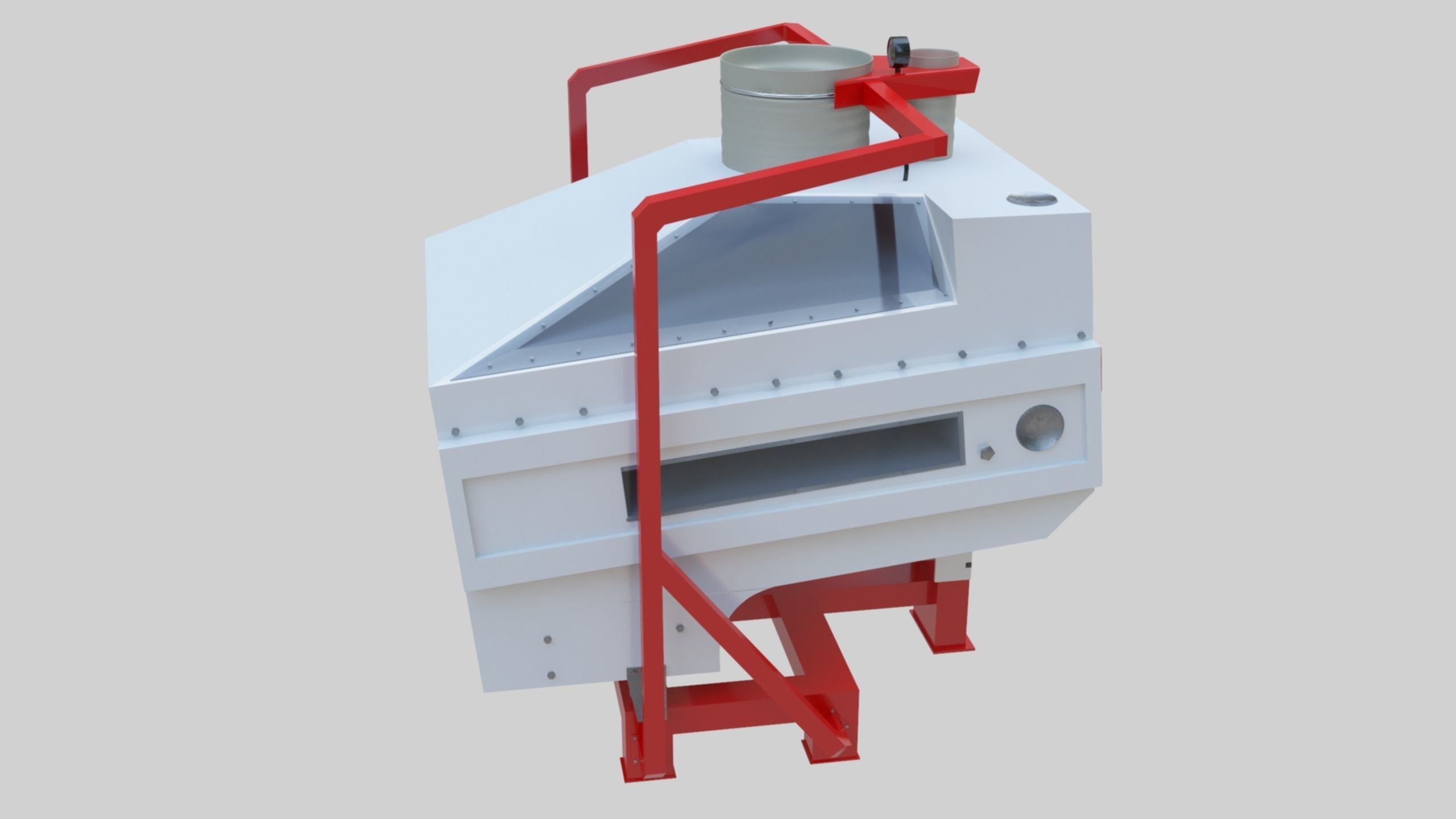 3D Stone Seperator Destroyer - Wheat Grain Flour Milling Machine Low-poly 3D model_2