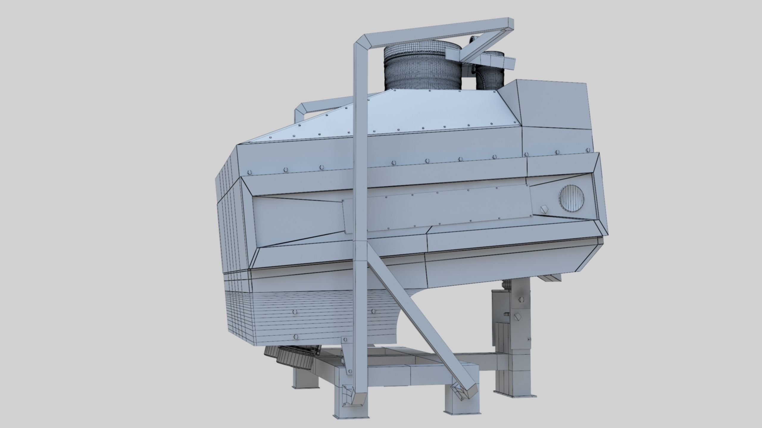 3D Stone Seperator Destroyer - Wheat Grain Flour Milling Machine Low-poly 3D model_82