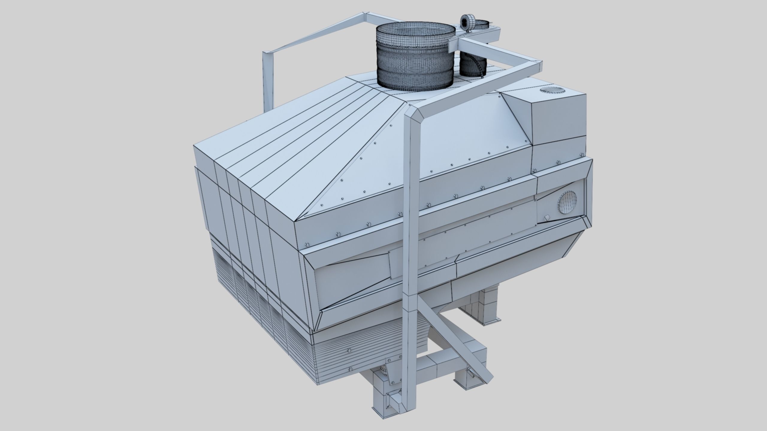 3D Stone Seperator Destroyer - Wheat Grain Flour Milling Machine Low-poly 3D model_106