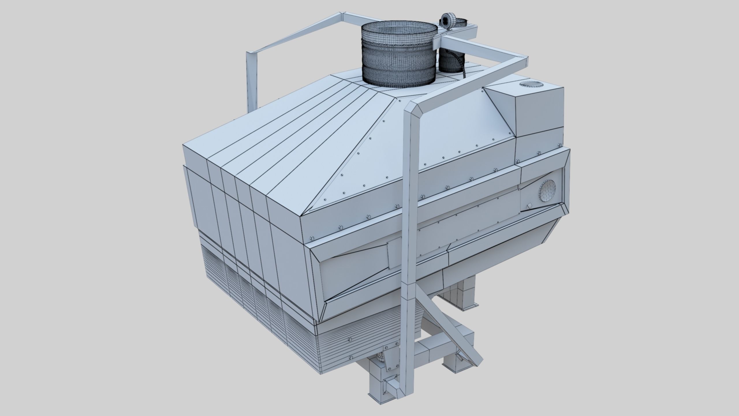 3D Stone Seperator Destroyer - Wheat Grain Flour Milling Machine Low-poly 3D model_130