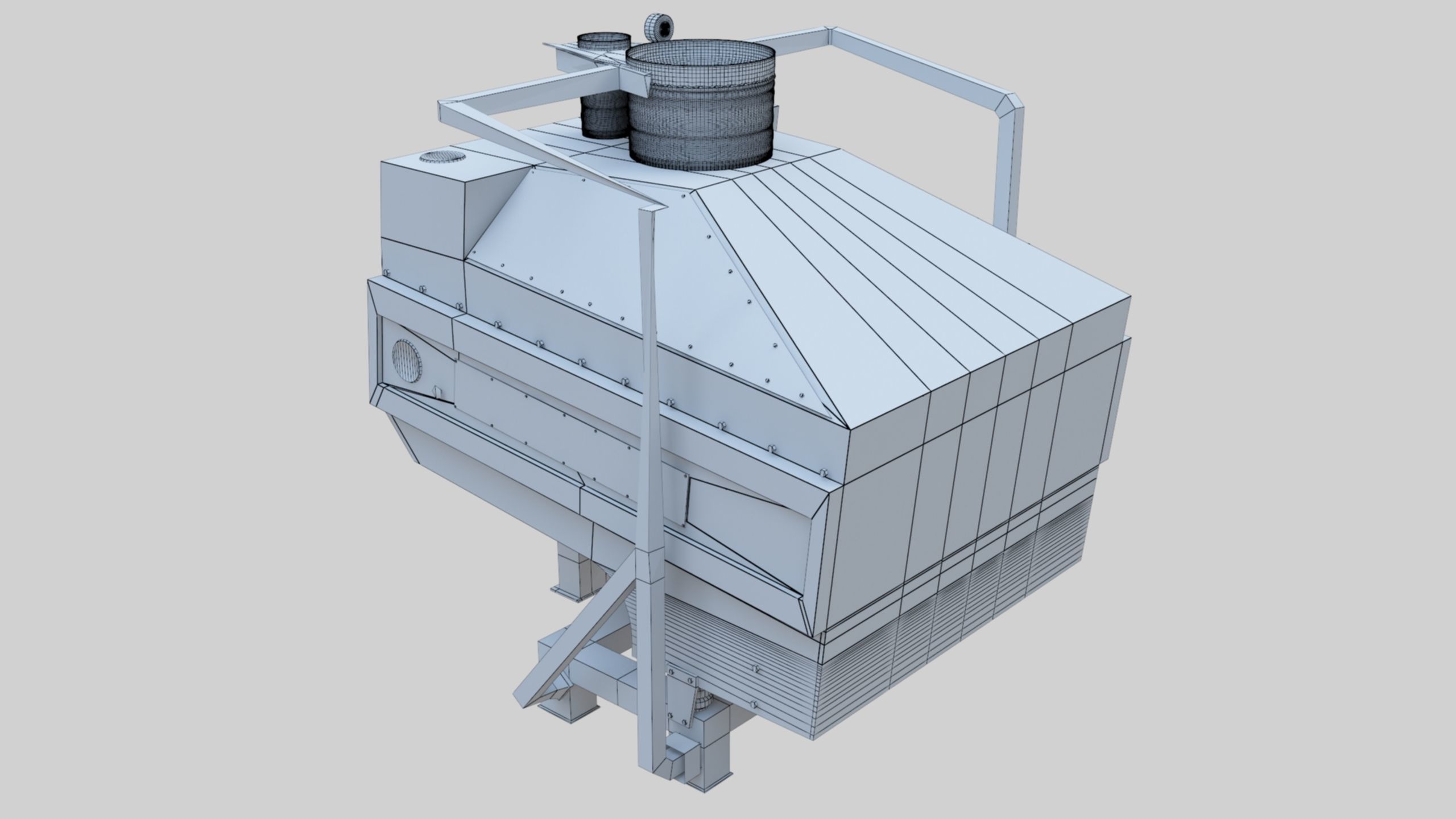 3D Stone Seperator Destroyer - Wheat Grain Flour Milling Machine Low-poly 3D model_125