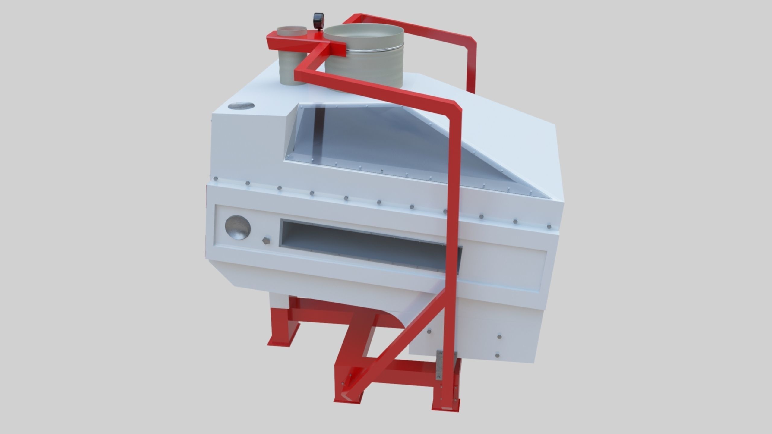 3D Stone Seperator Destroyer - Wheat Grain Flour Milling Machine Low-poly 3D model_32