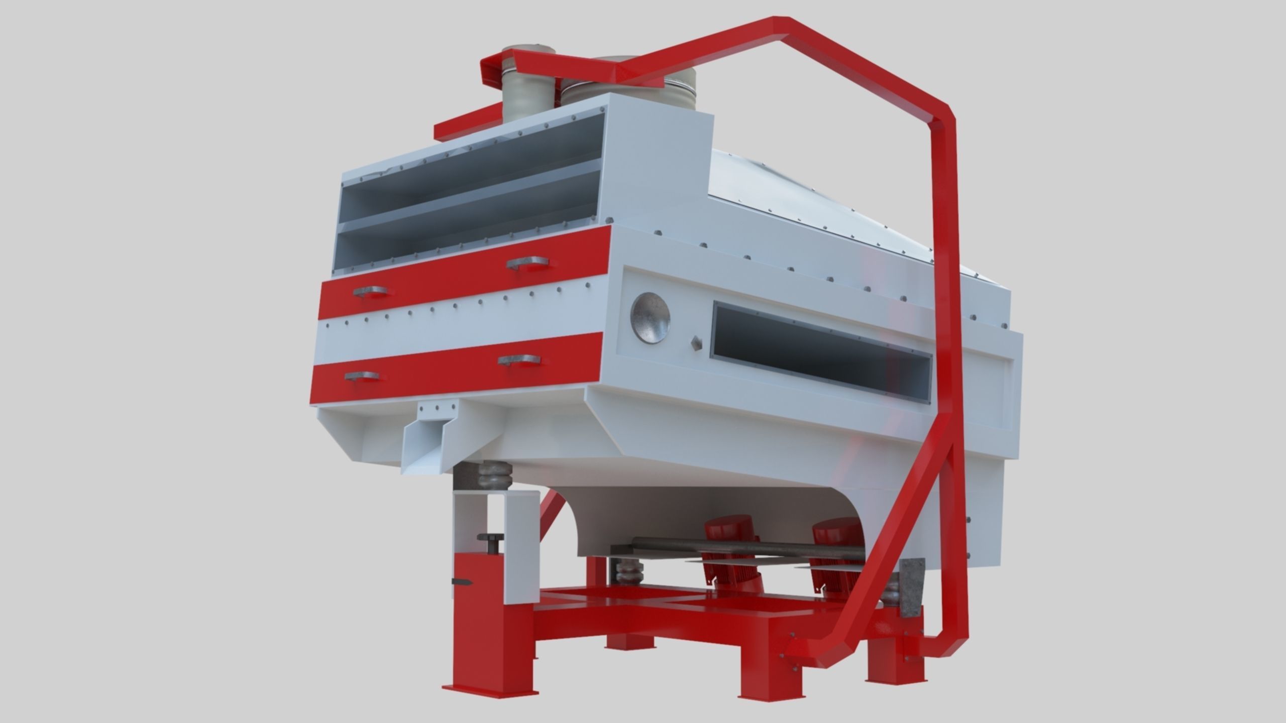 3D Stone Seperator Destroyer - Wheat Grain Flour Milling Machine Low-poly 3D model_59
