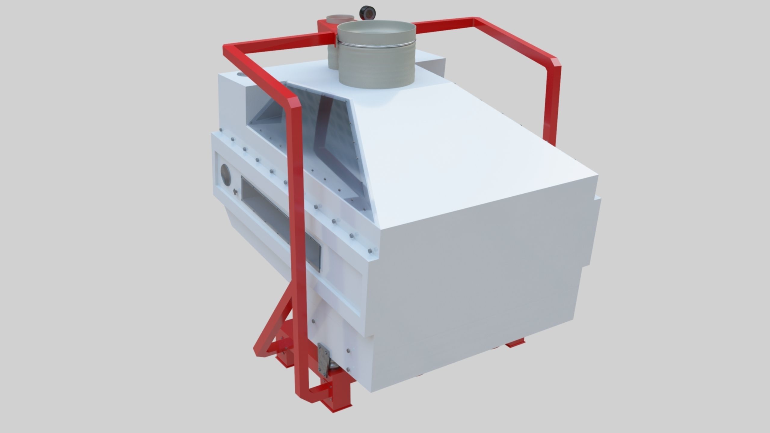 3D Stone Seperator Destroyer - Wheat Grain Flour Milling Machine Low-poly 3D model_33