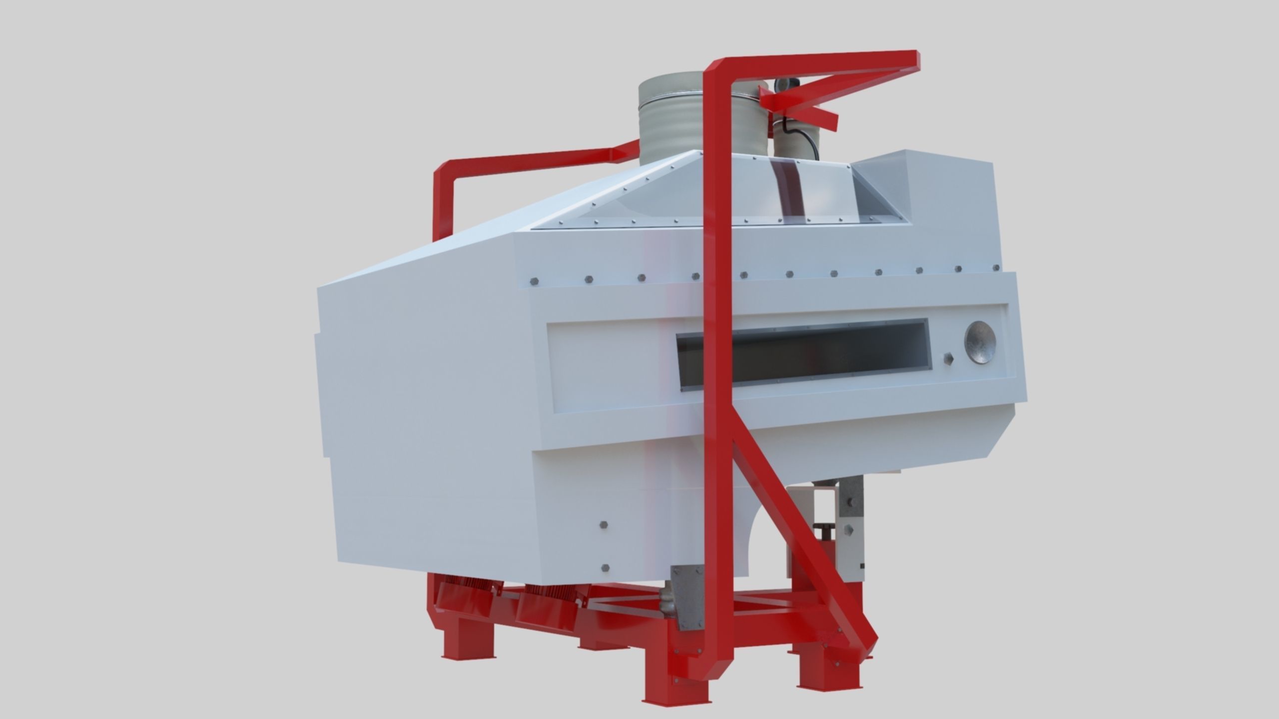 3D Stone Seperator Destroyer - Wheat Grain Flour Milling Machine Low-poly 3D model_53