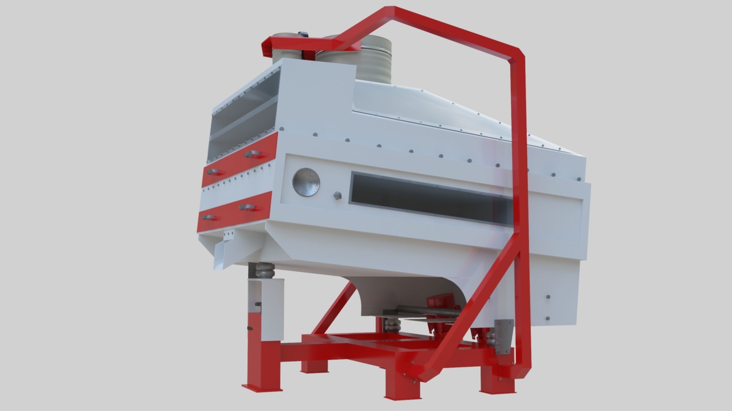 3D Stone Seperator Destroyer - Wheat Grain Flour Milling Machine Low-poly 3D model_60