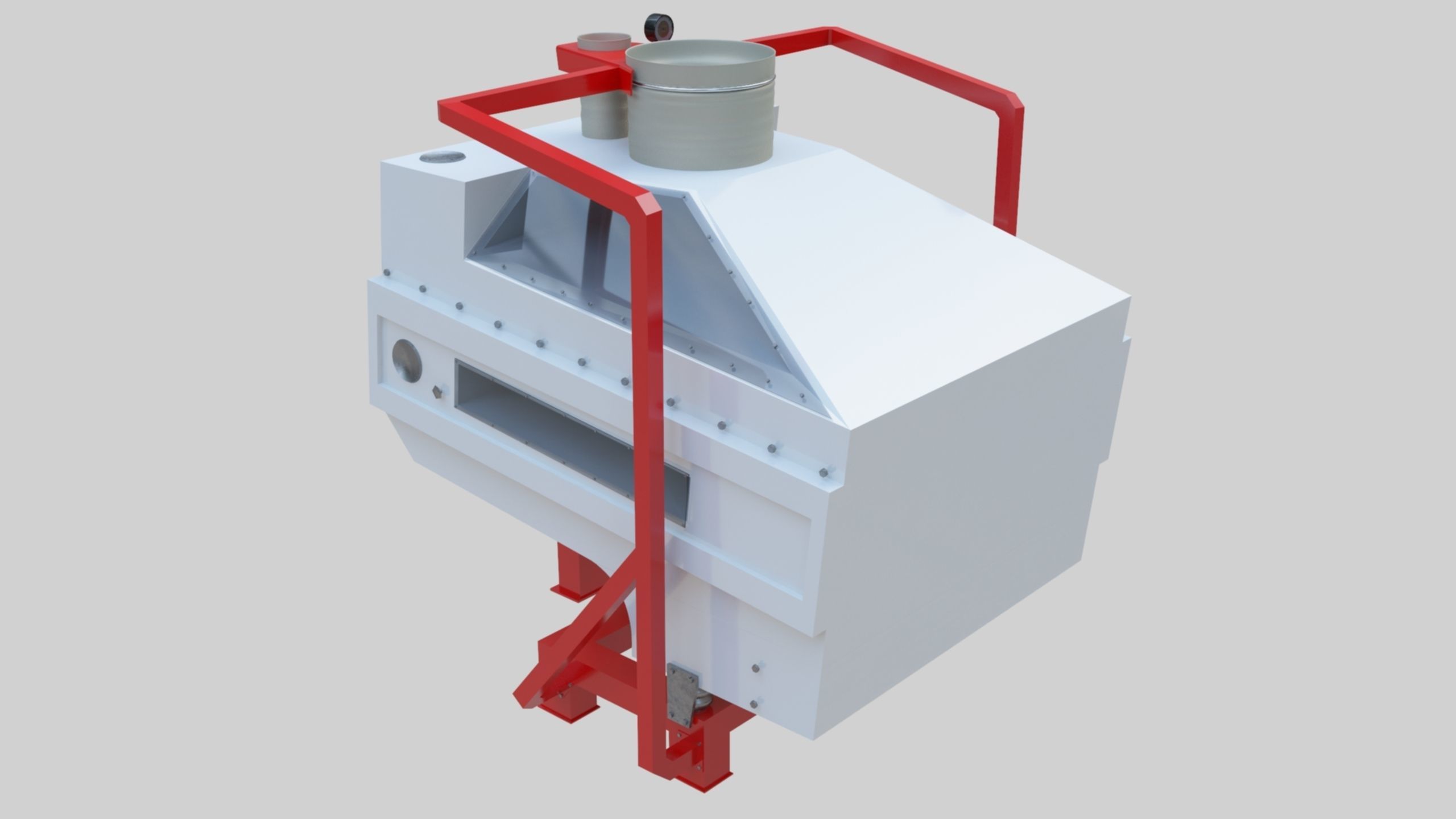 3D Stone Seperator Destroyer - Wheat Grain Flour Milling Machine Low-poly 3D model_39