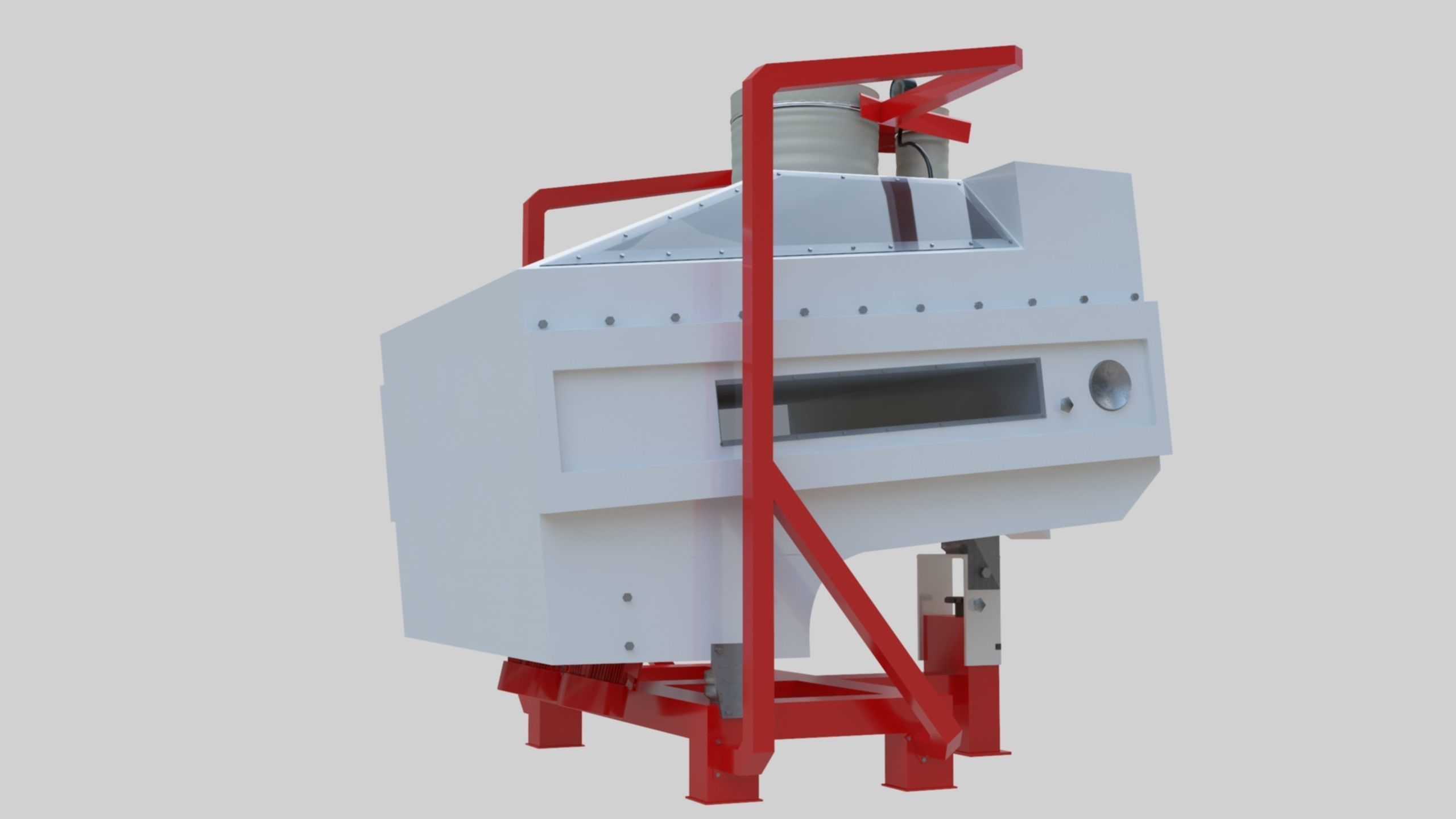 3D Stone Seperator Destroyer - Wheat Grain Flour Milling Machine Low-poly 3D model_48