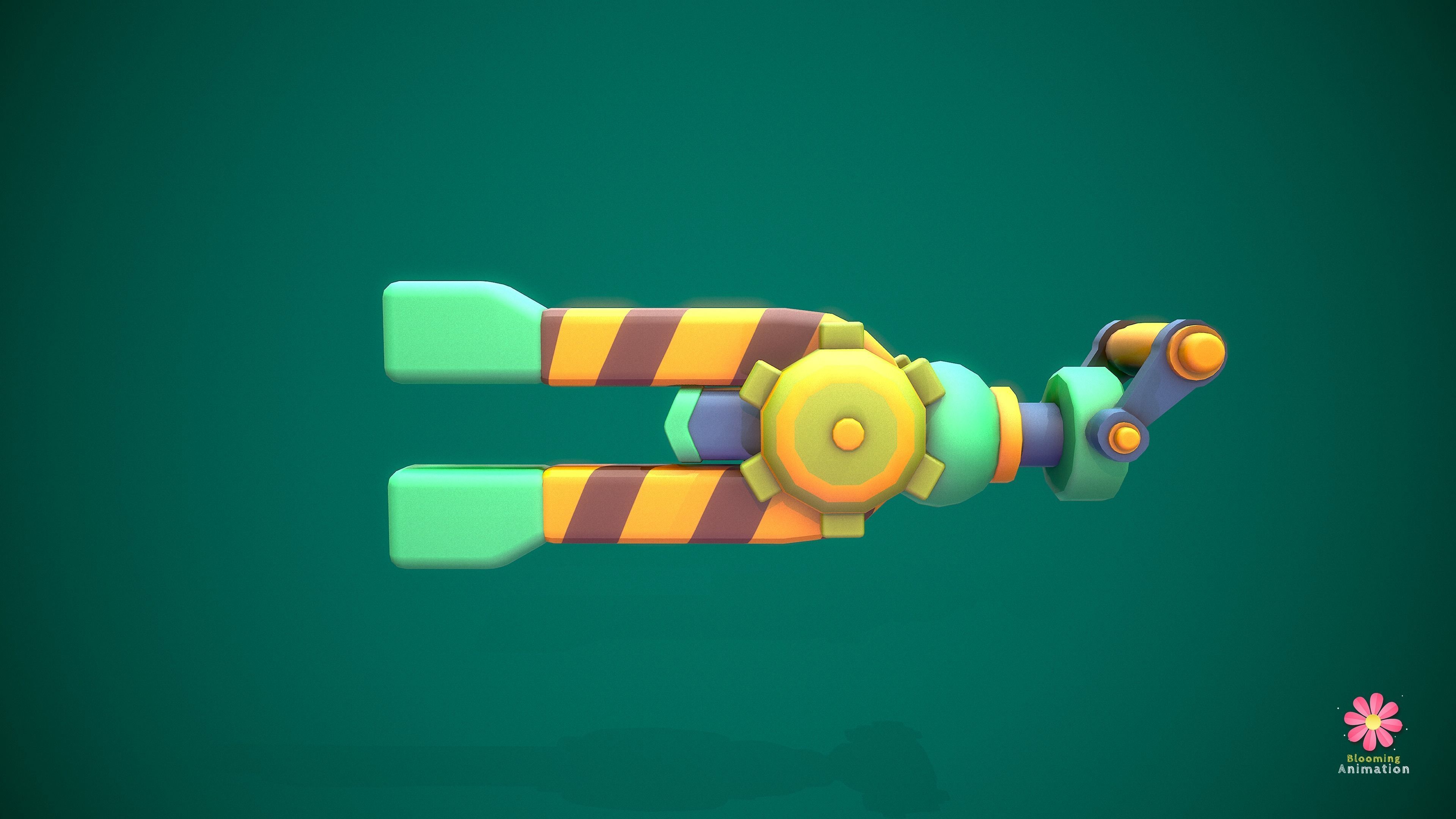 Stylized Magnetgun Low-poly 3D model_3