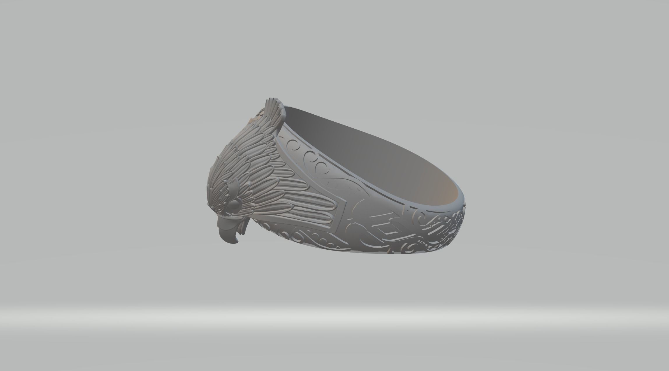 Eagle Ring 3D Model 3D print model_2