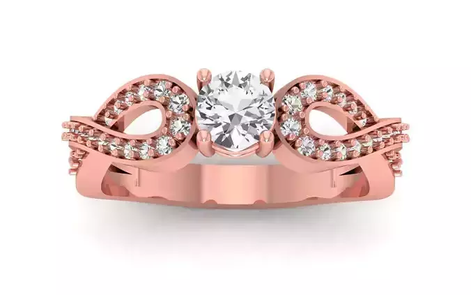 Solitaire Wedding  Women Rings 3D print model