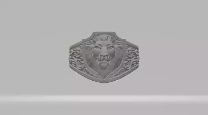  Lion Head Ring 3D Model