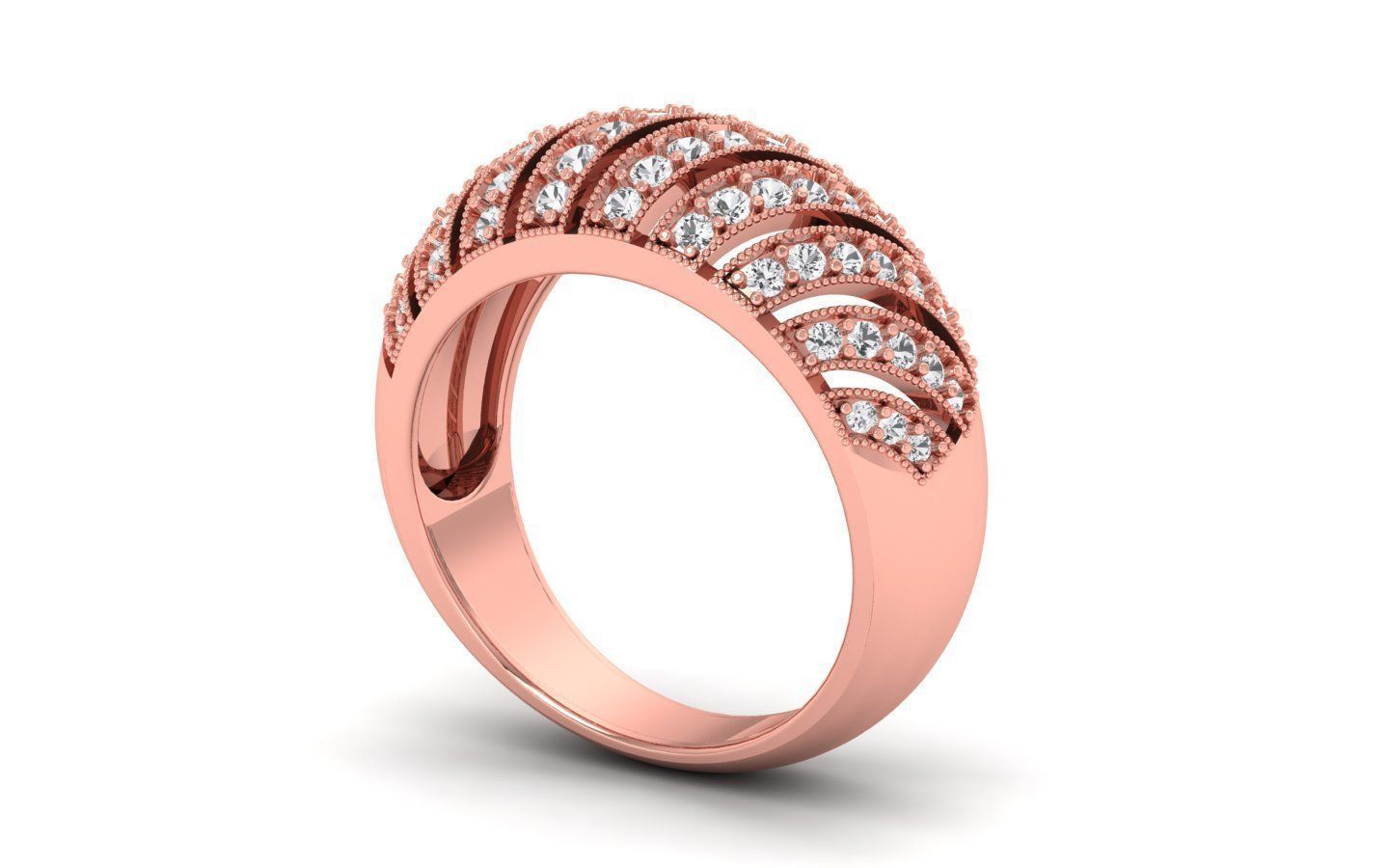  Wedding Solitaire Women Band Ring 3D print model_1
