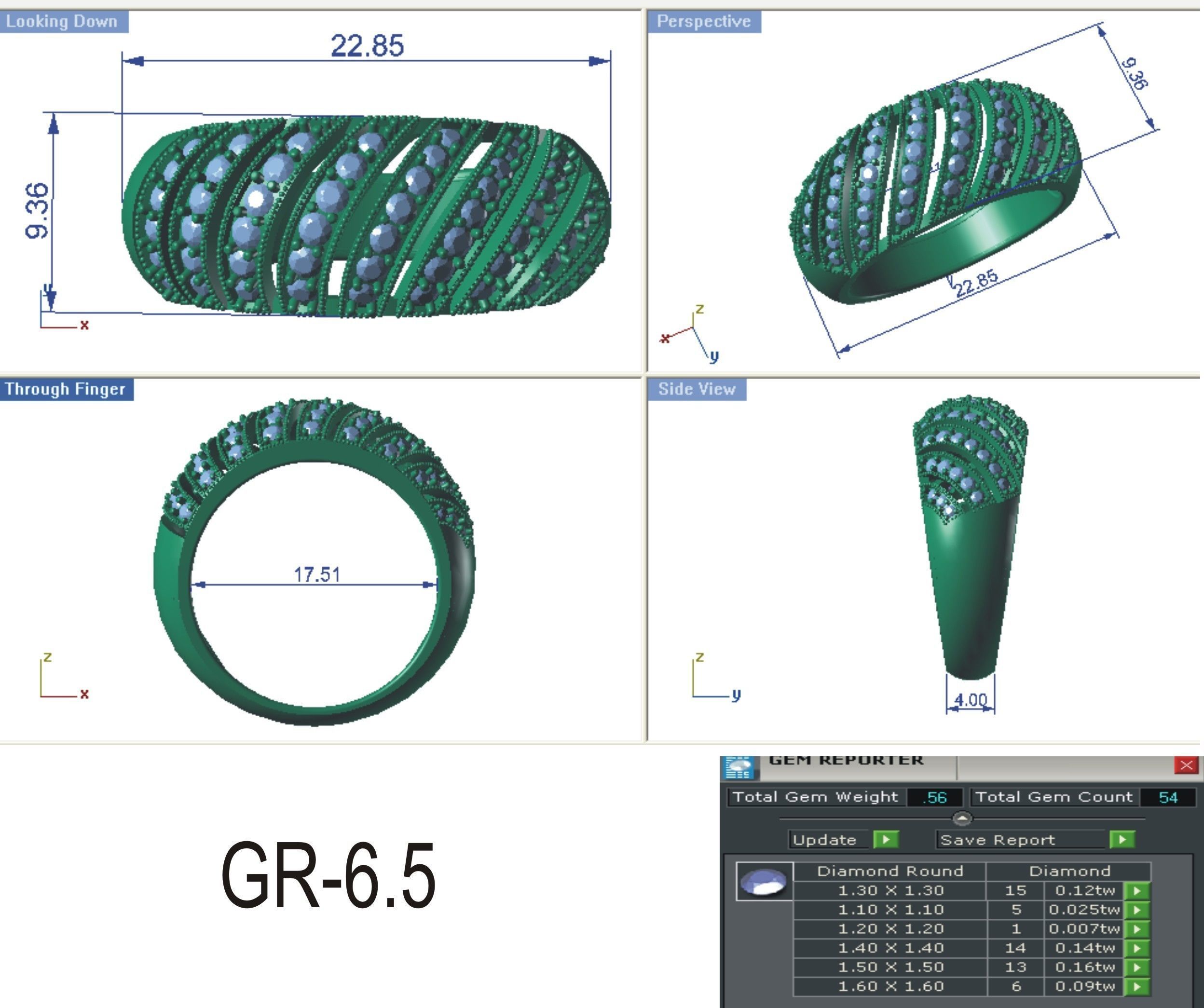  Wedding Solitaire Women Band Ring 3D print model_3