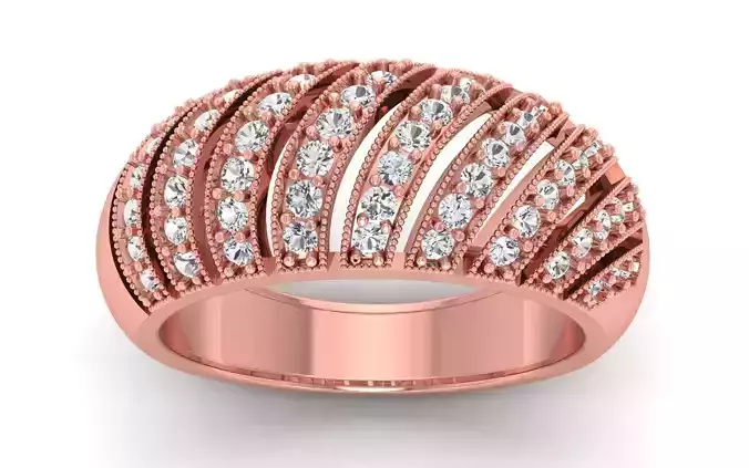  Wedding Solitaire Women Band Ring 3D print model