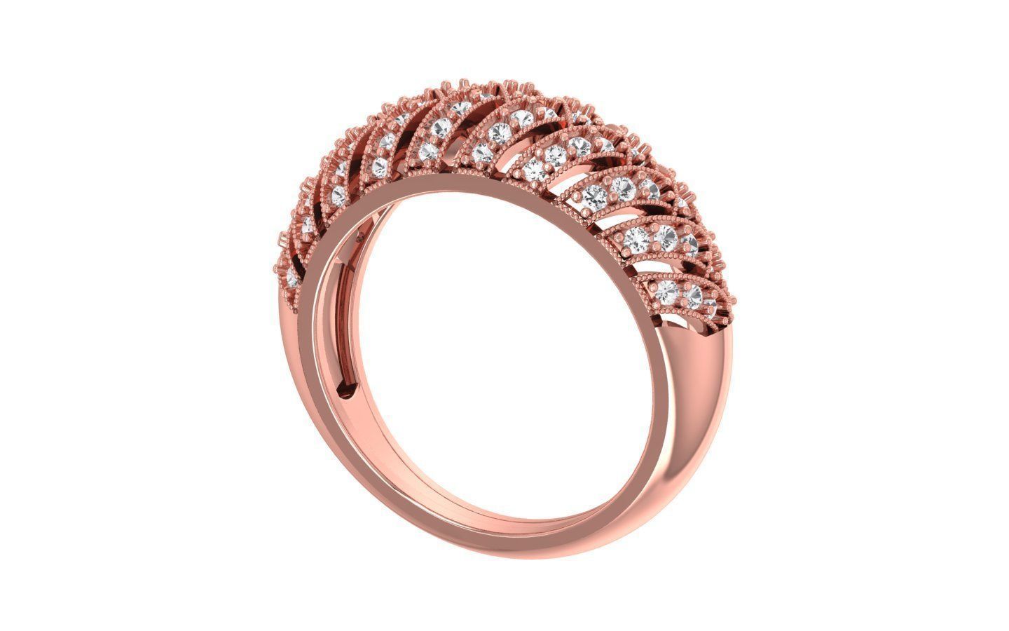  Wedding Solitaire Women Band Ring 3D print model_1