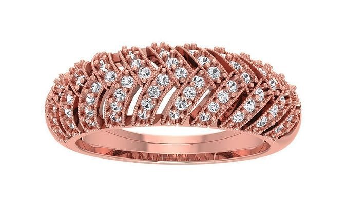  Wedding Solitaire Women Band Ring 3D print model