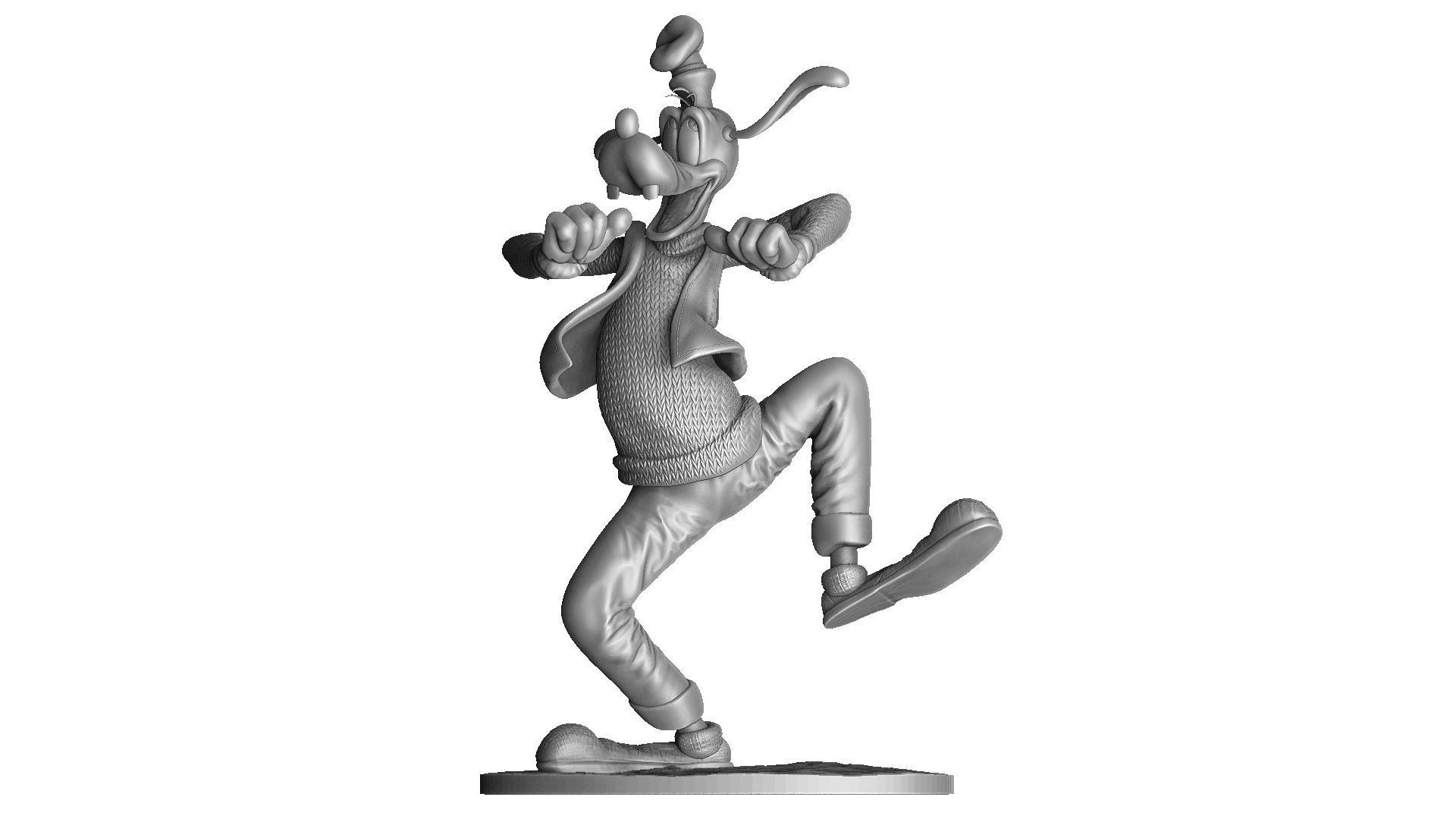 Goofy STL 3d Printable assemble 3D print model_10