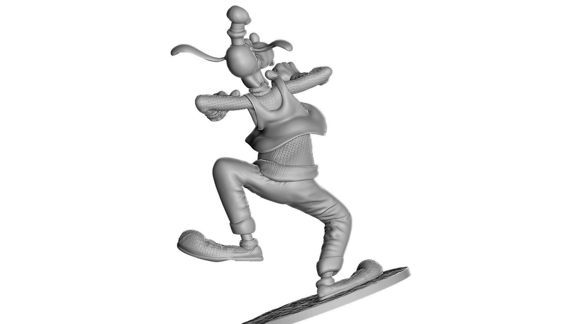 Goofy STL 3d Printable assemble 3D print model_13