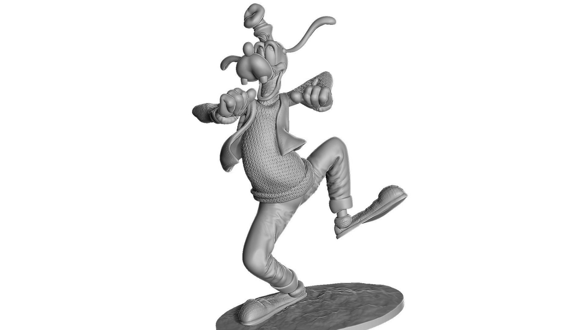 Goofy STL 3d Printable assemble 3D print model_15