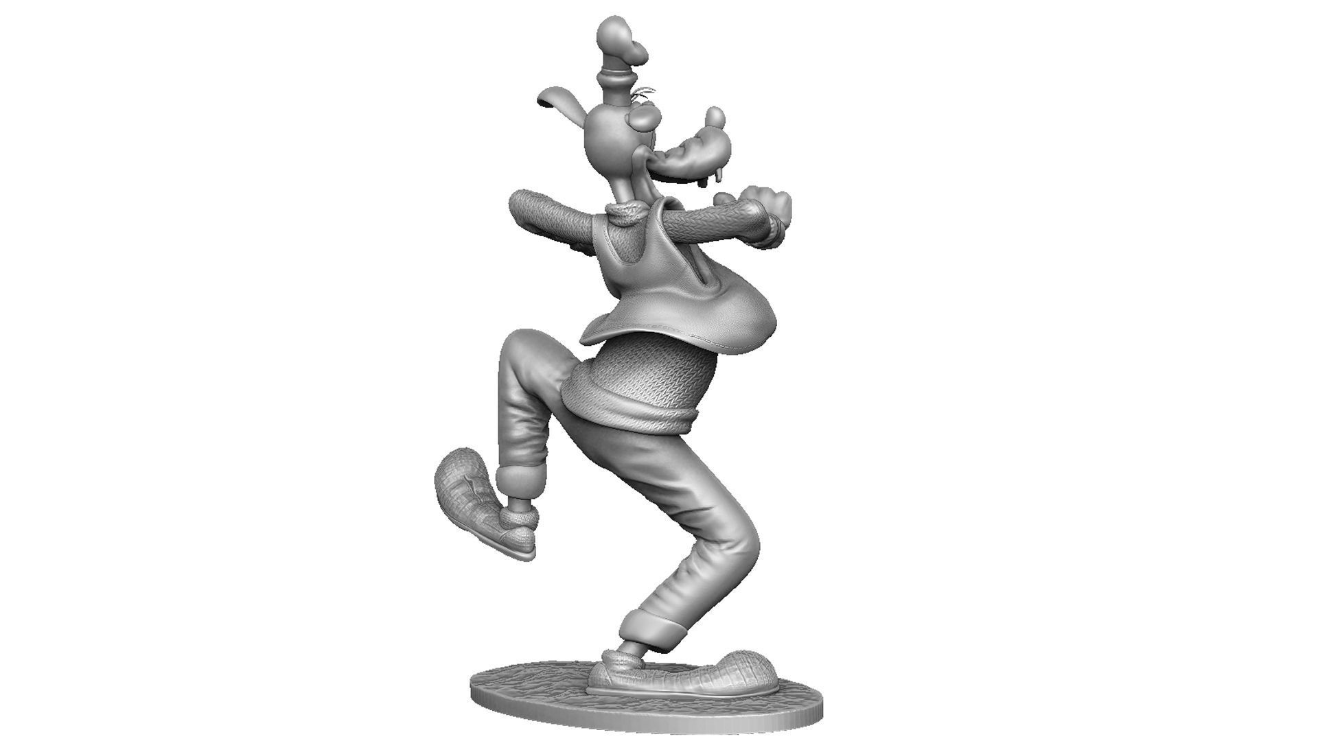 Goofy STL 3d Printable assemble 3D print model_7