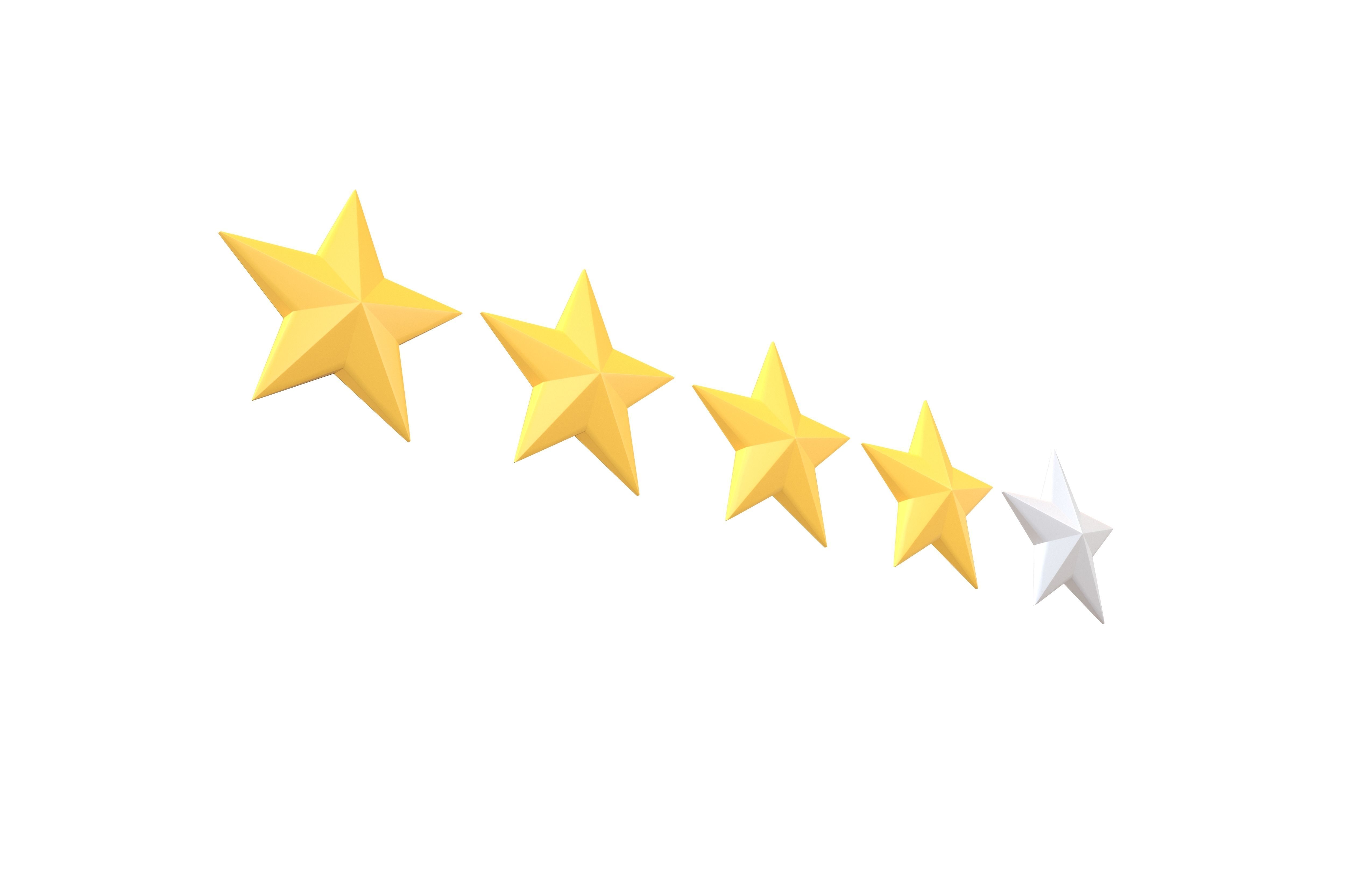 Rating Icon v1 005 Low-poly 3D model_3