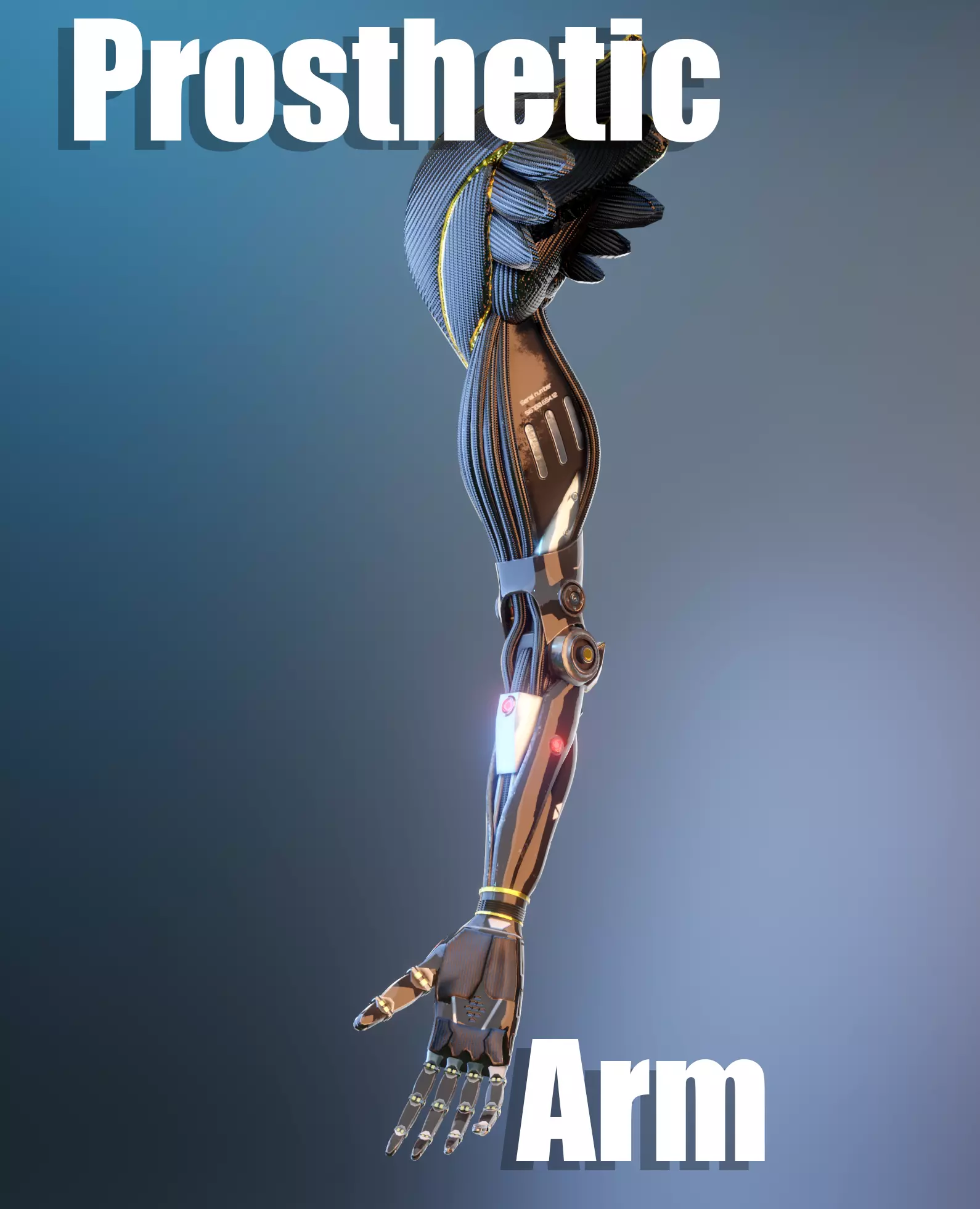 Prosthetic arm Low-poly 3D model
