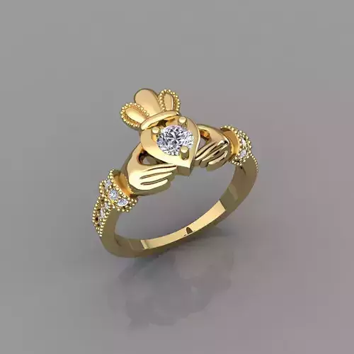 Round Center Hand Ring 3d Model  3D print model Round Center Hand Ring 3d Model  3D print model