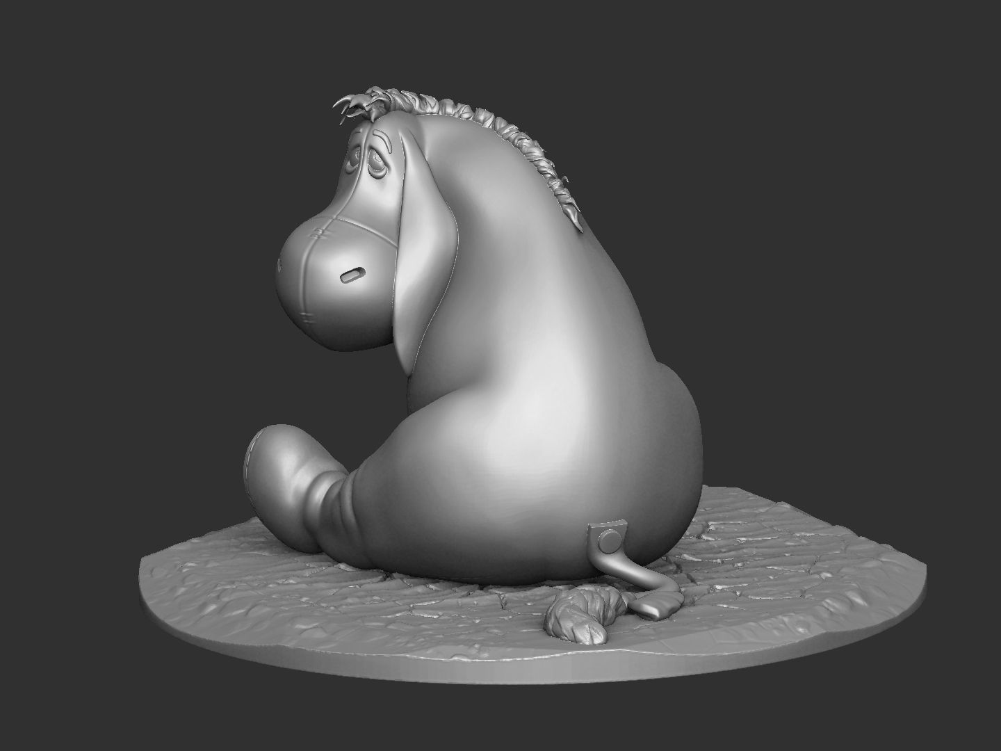 EEYORE for 3D PRINT STL OBJ ZTL 3D print model_12