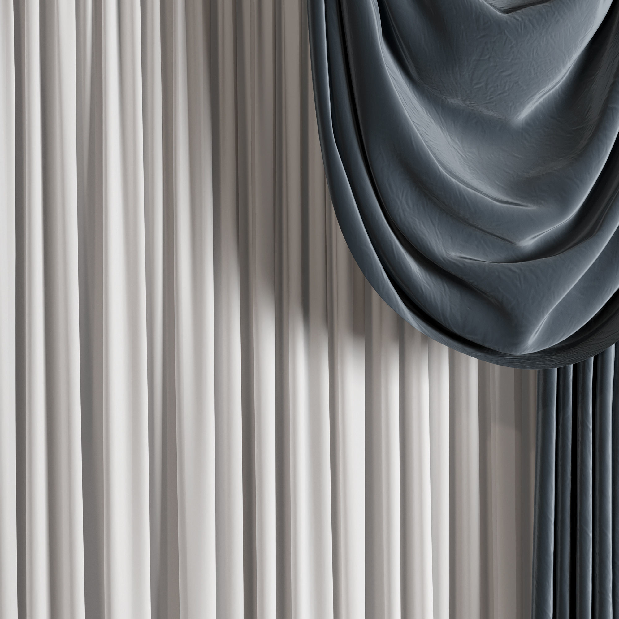 Curtain 3D model_1