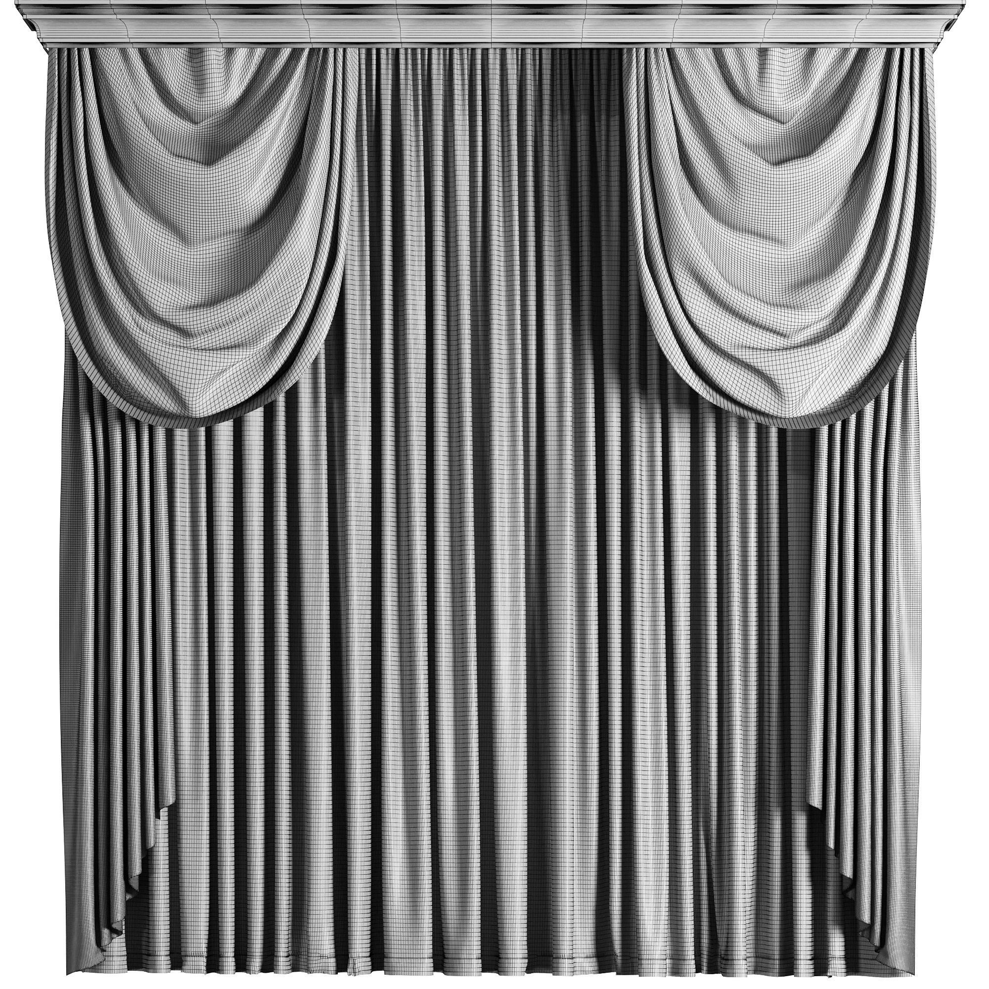 Curtain 3D model_3
