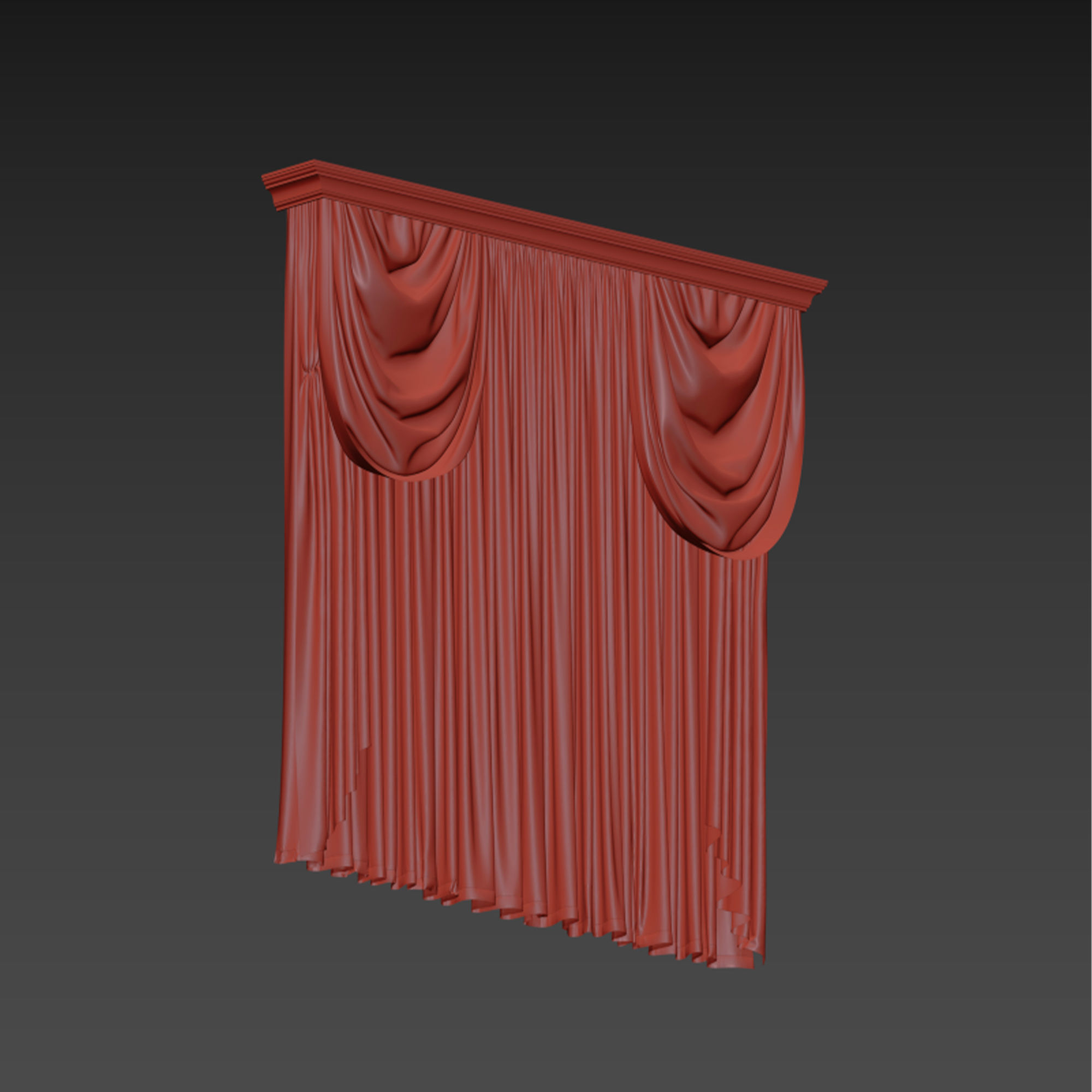 Curtain 3D model_7