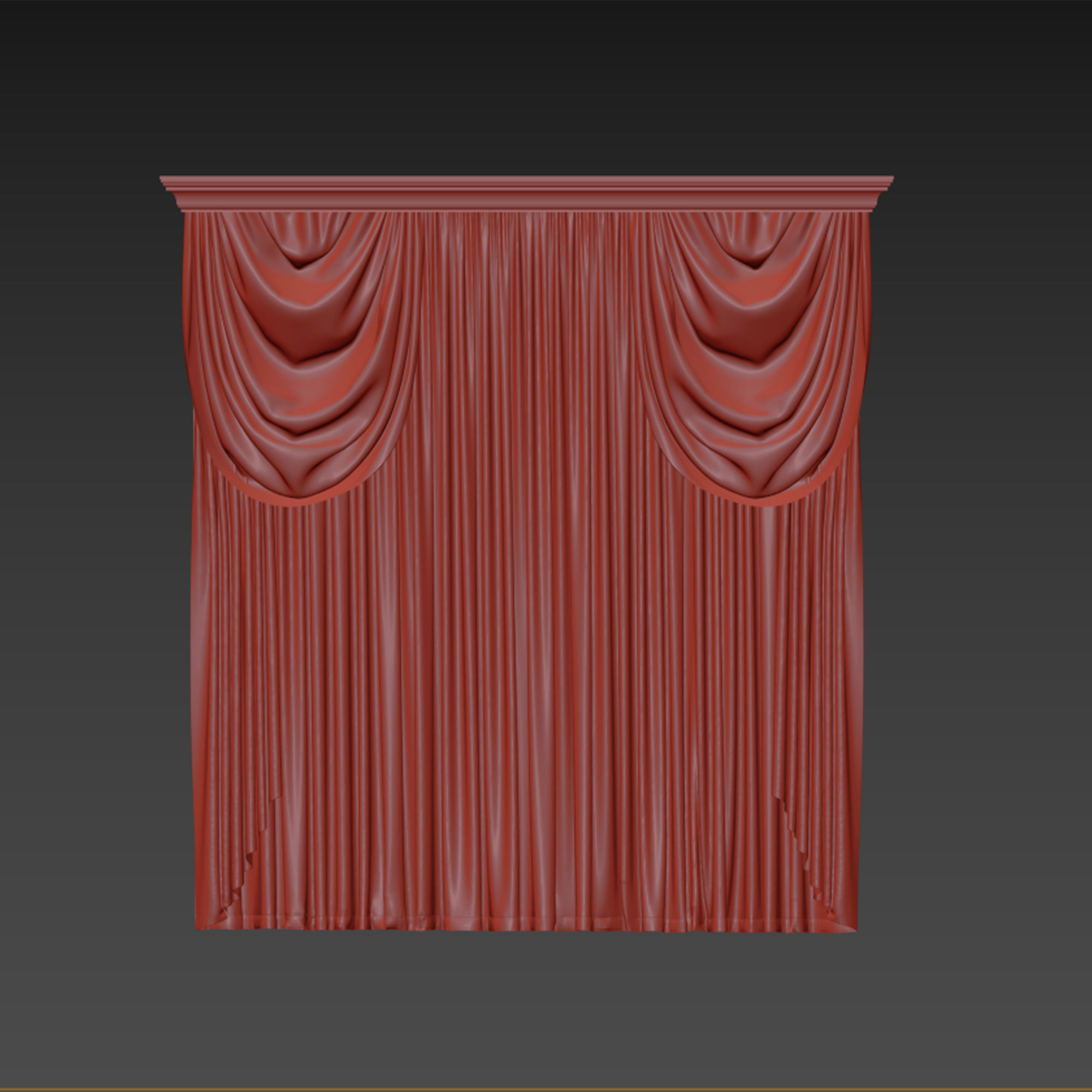 Curtain 3D model_5