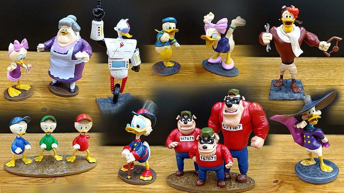 DUCK TALES COLLECTION for 3d printing 14 characters 3D print model