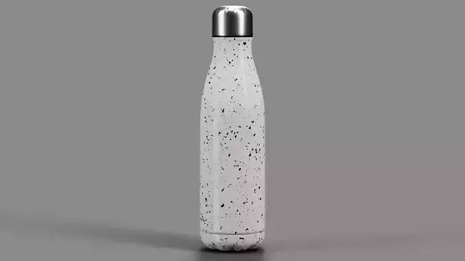Stainless Steel Water Bottle Speckled Paint 3D model